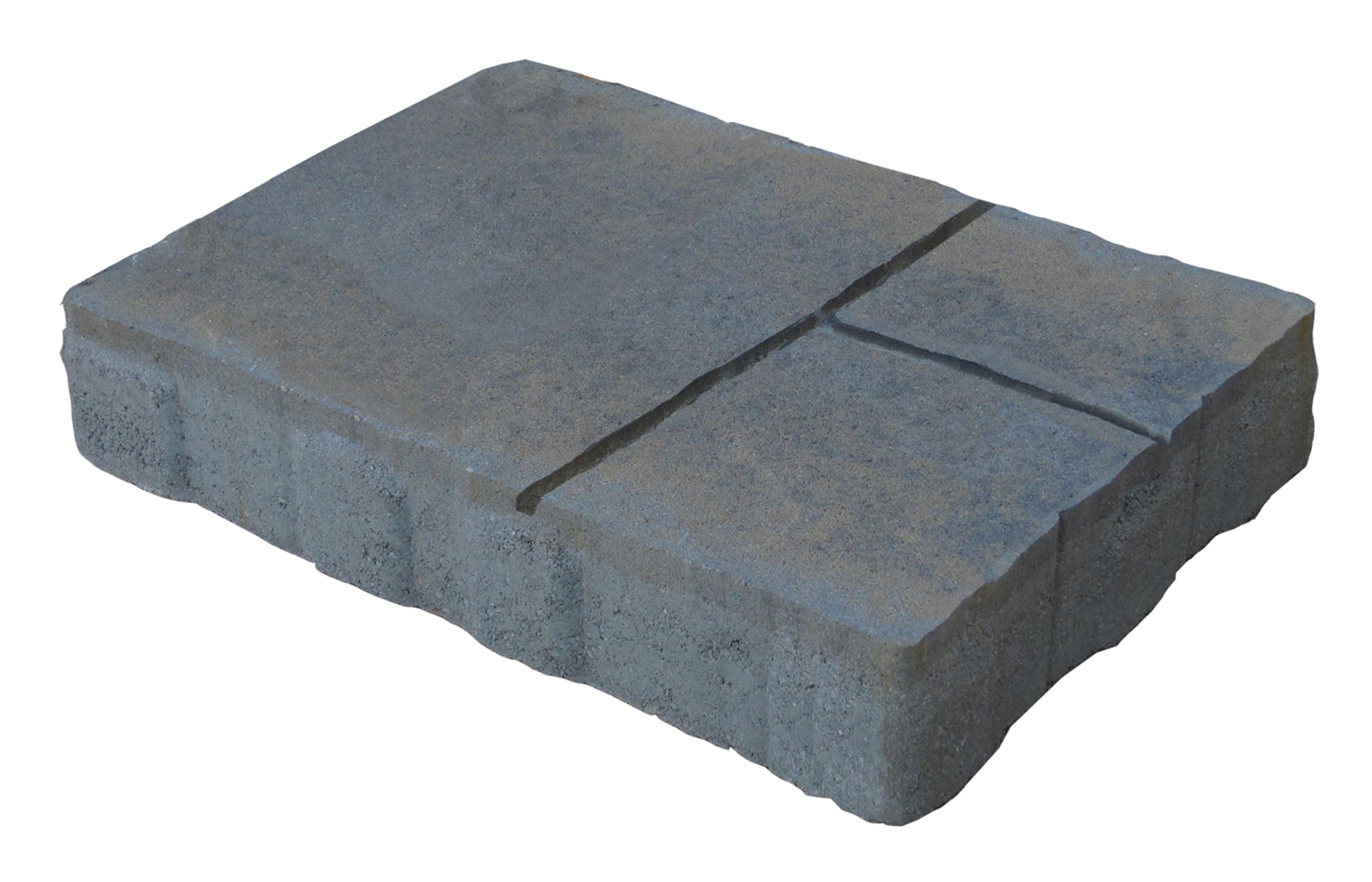 Country Stone 16-98 12-in L x 16-in W x 2-in H Gray/Charcoal Concrete Patio Stone