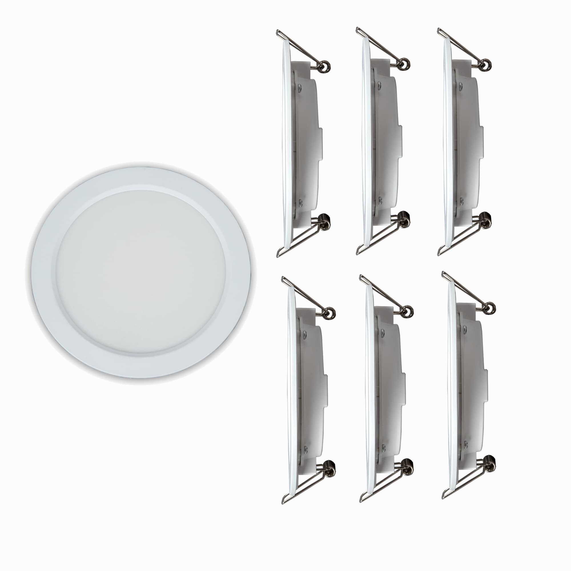 Energetic Lighting E2DLF 4-in 670-Lumen Switchable White Round Dimmable LED Canless Recessed Downlight (6-Pack) in Recessed Downlights department at Lowes.com