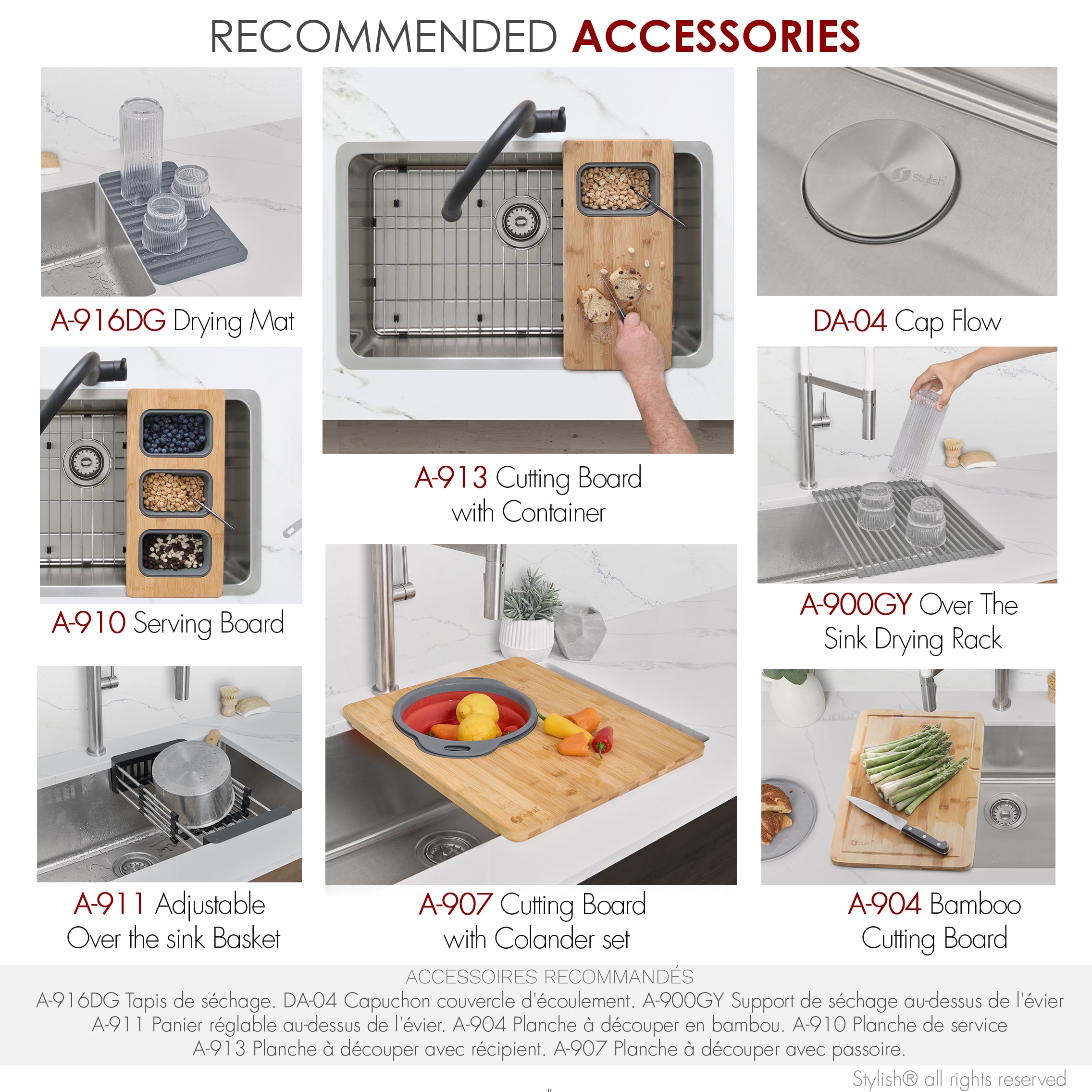 Stylish S-411TG1 Kitchen-Sinks - View #6