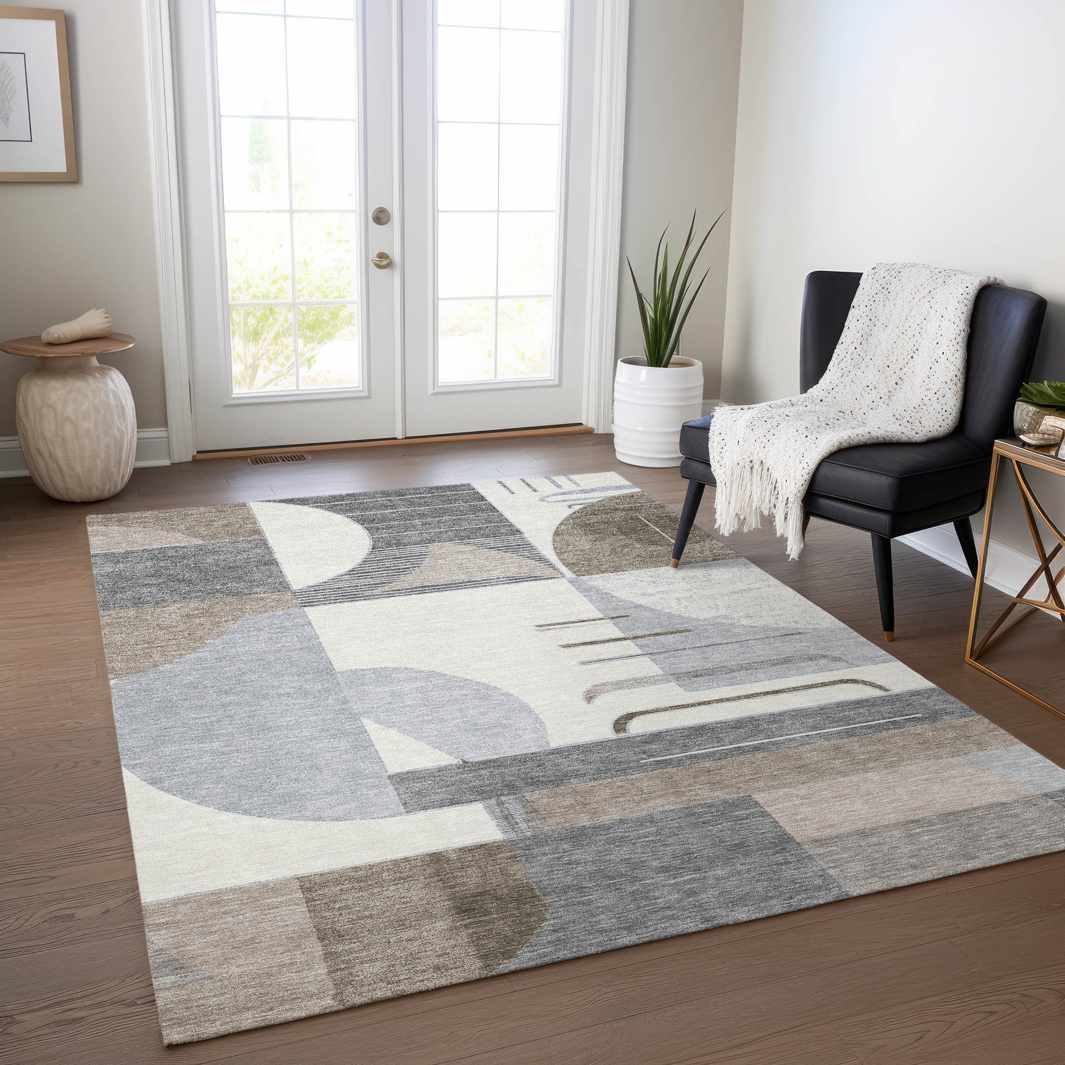Addison Rugs ACN1694TP8X10 Chantille ACN1694TP 8 x 10 (ft) Loomed Taupe Rectangular Indoor/Outdoor Machine washable Pet Friendly Area rug