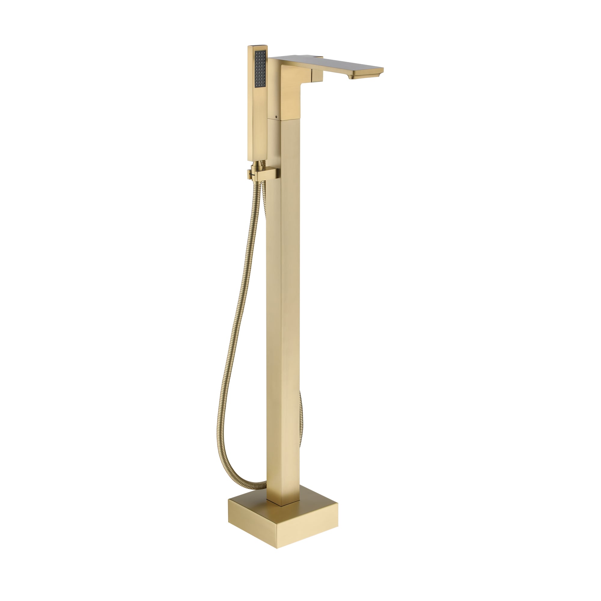 CASAINC KCLT0057-BG Brushed Gold 1-handle Freestanding Swivel Bathtub Faucet with Hand Shower ( Valve Included )