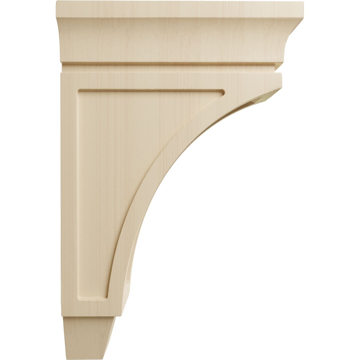 Unfinished Rubberwood Traditional 12" Corbel