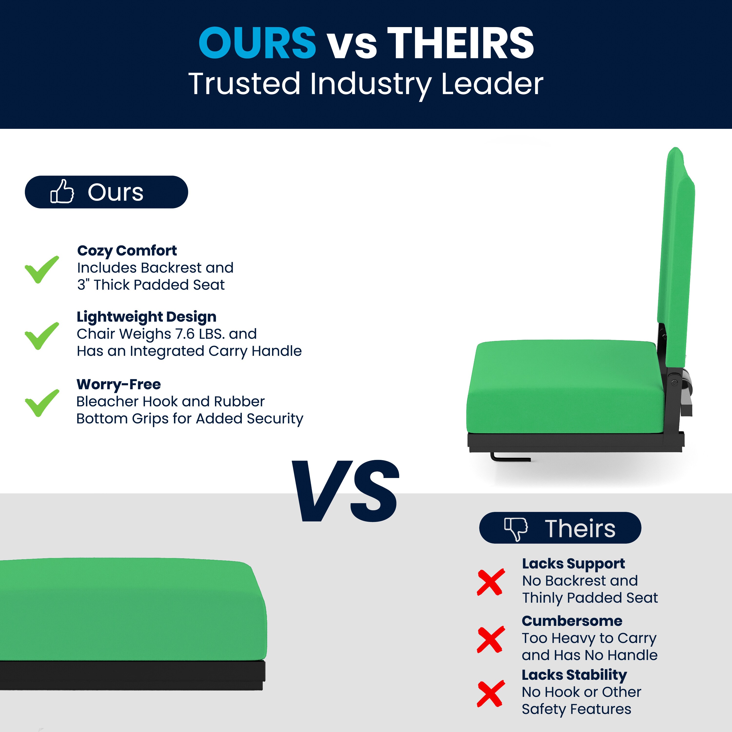 Flash Furniture 889142966067 Bleacher-Cushions - View #4