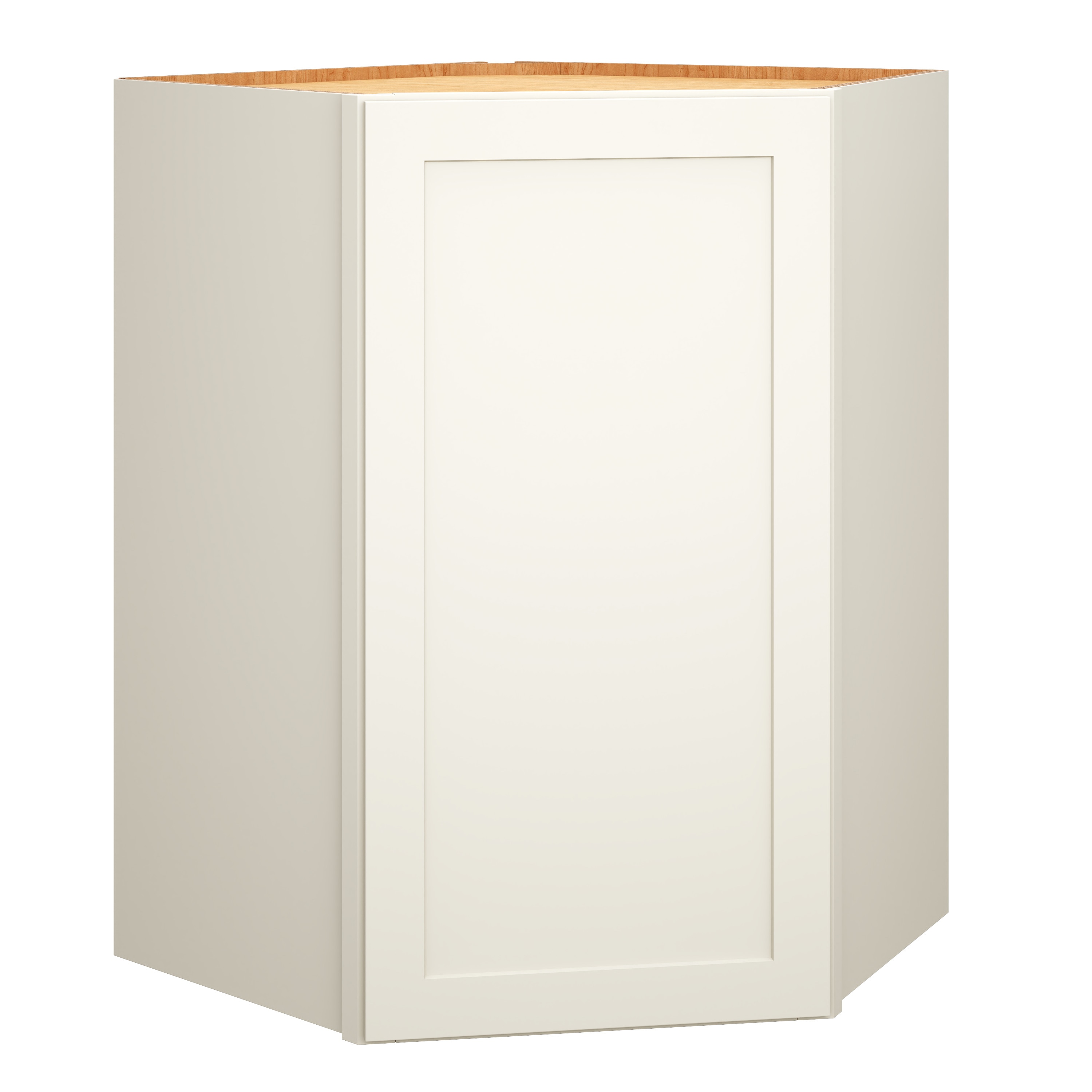 RELIABILT 332 DW362424R Pinnacle 36-in W x 36-in H x 24-in D White Diagonal Corner wall Fully assembled Plywood Cabinet (Recessed Panel Shaker)