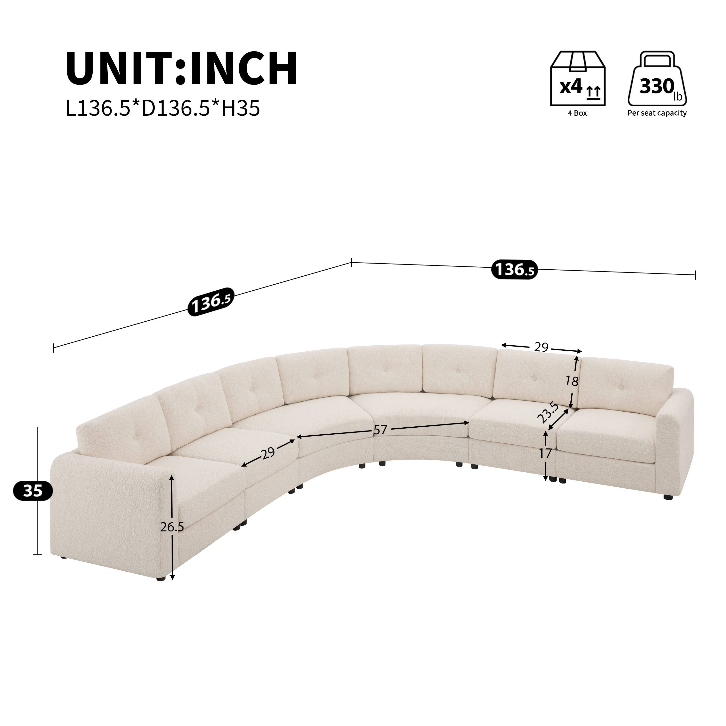 ModernLuxe L3P-N723S9820A Sofas-Loveseats - View #20