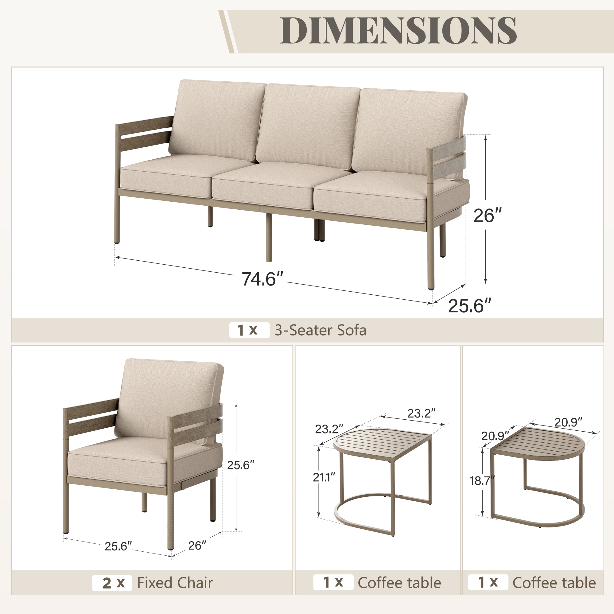 Sunshine Valley CP008-1-5 Patio-Conversation-Sets - View #11