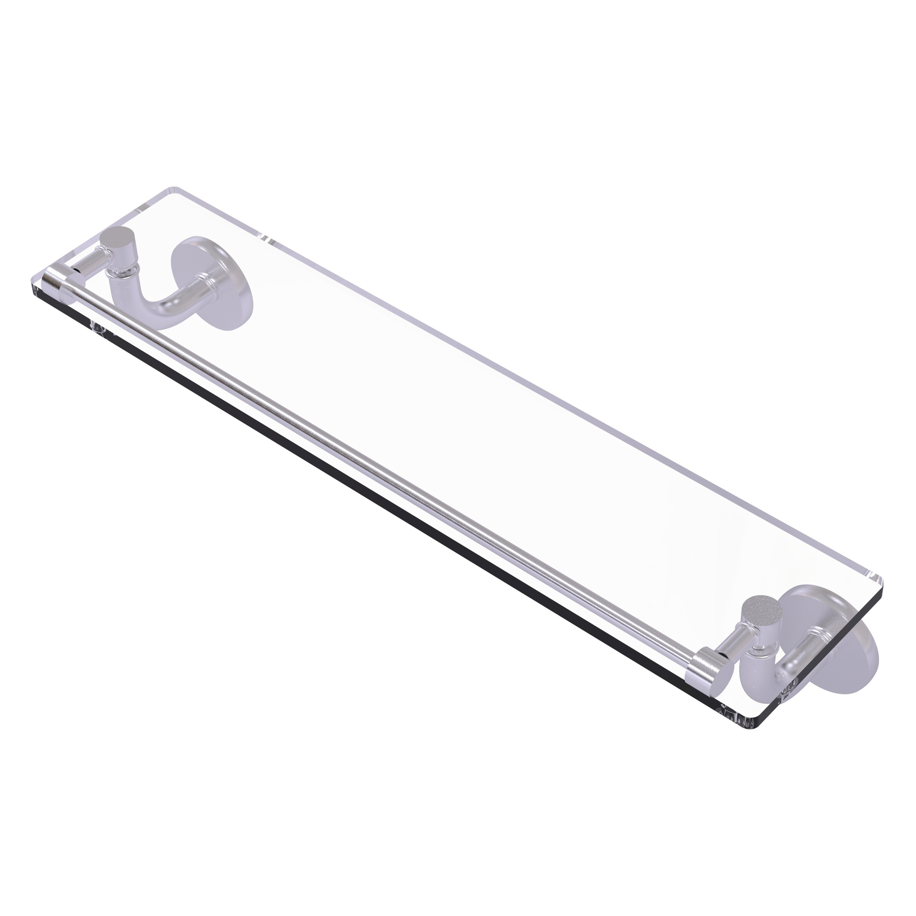 Allied Brass RM-1-22-GAL-SCH Remi Satin Chrome 1-Tier Wall Mount Bathroom Shelf (5-in x 4-in x 5-in)