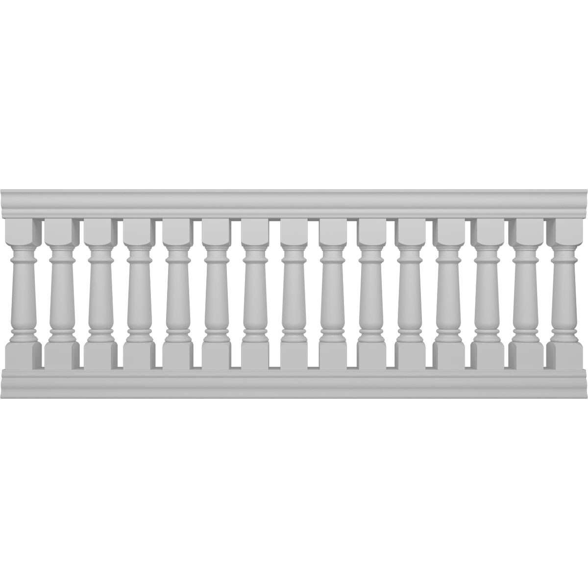 Ekena Millwork BALK42X108WEA FiberThane 9-Feet x 42-Inches Wellington Fiberglass Deck Rail Kit
