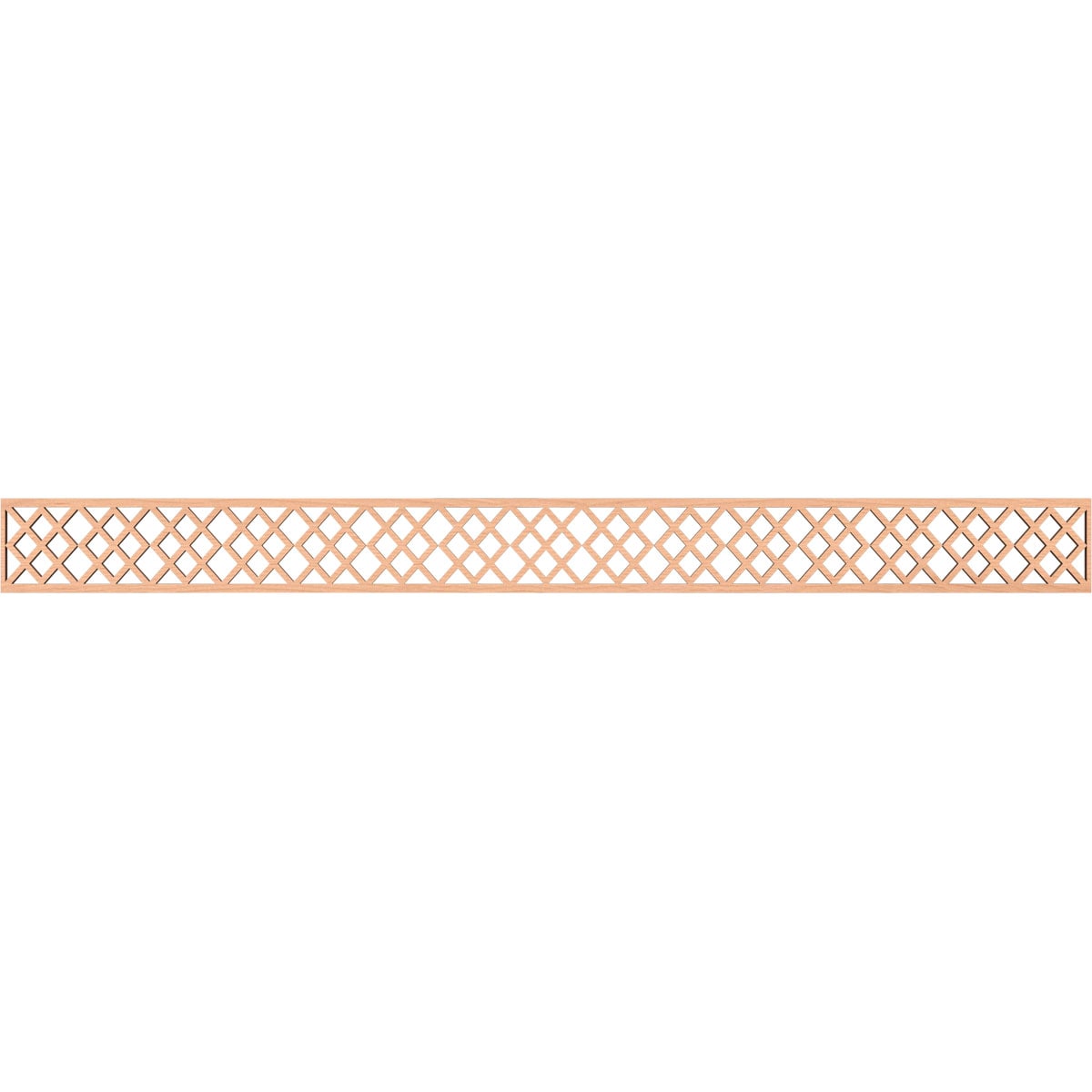 Ekena Millwork MLDA04X46HADAL Hadley Fretwork Flat Trim 4-in x 3.87-ft Alder Brown Unfinished 2155770 Pierced Wall Panel Moulding