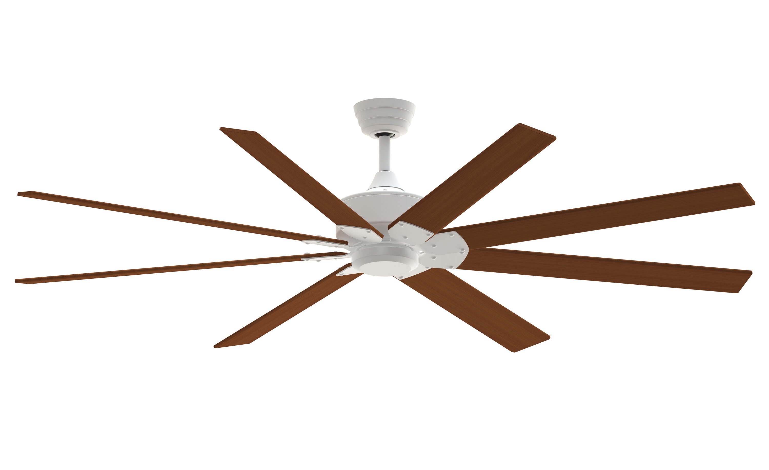 Fanimation Levon Custom 72-in Matte White with Cherry Blades Indoor/Outdoor Smart Ceiling Fan Light Kit Compatible and Remote (8-Blade) FPD7912BMW-72CY Sansujyuku sansujyuku.com