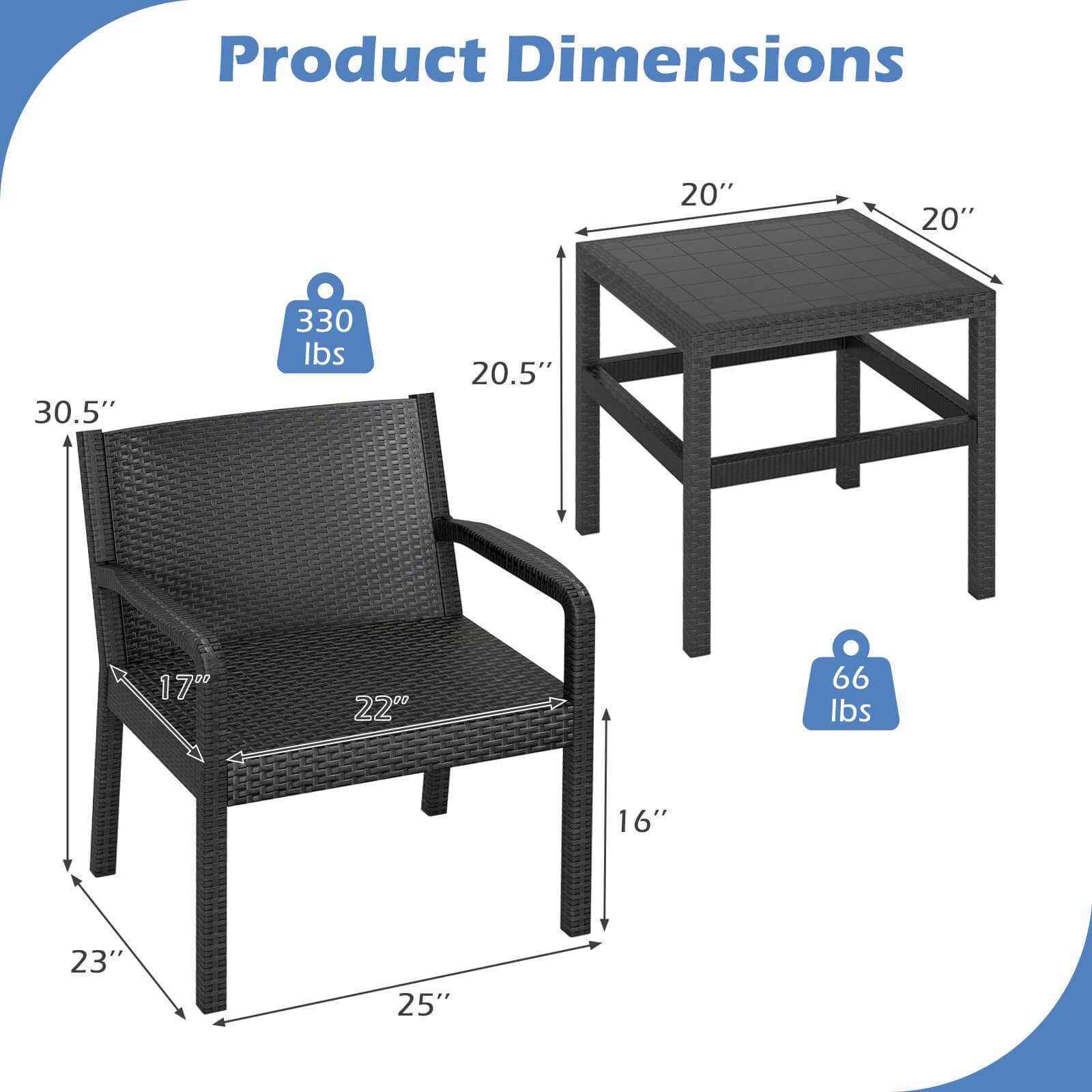Costway HCST08588 Patio-Conversation-Sets - View #2