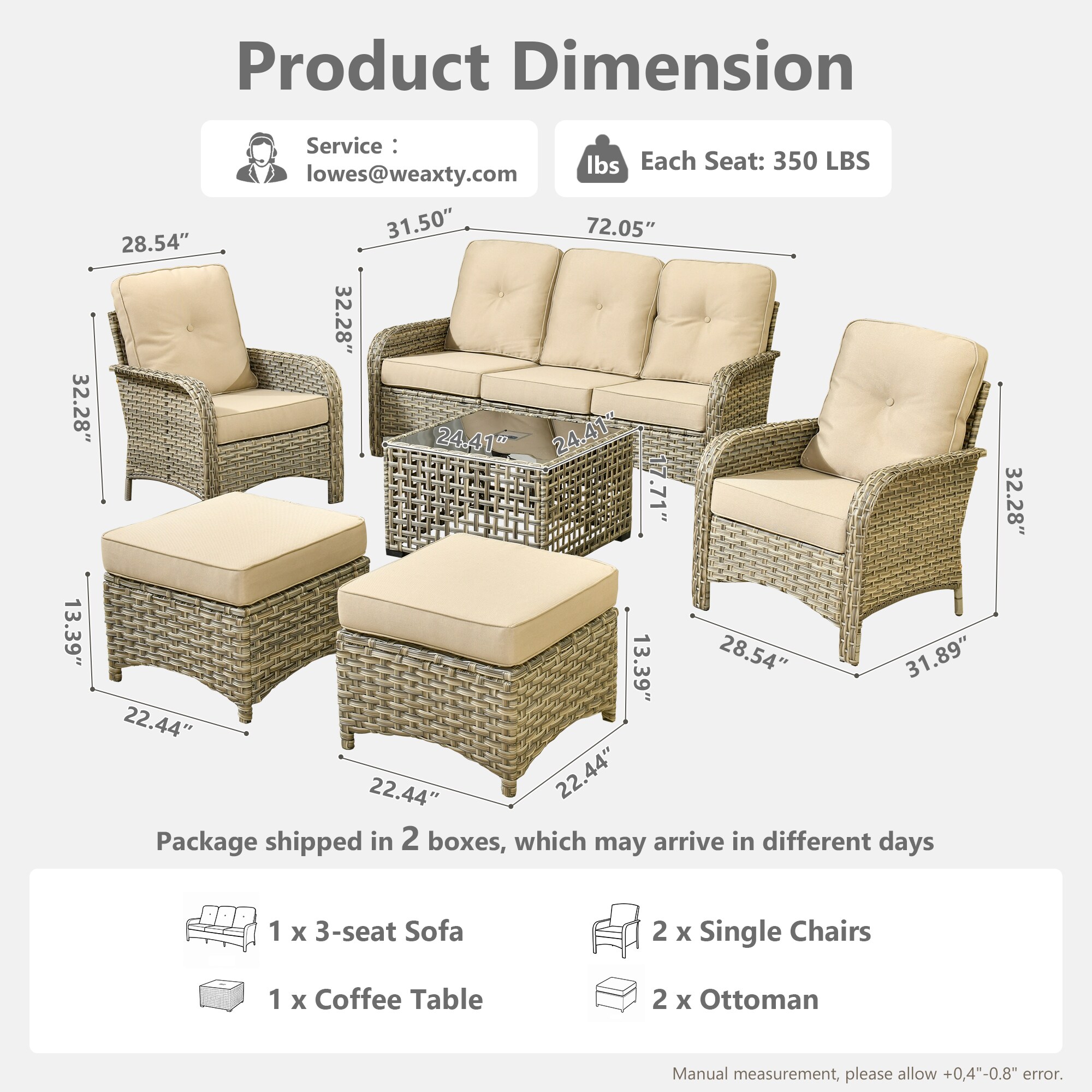 weaxty HMBVNC600S61 Patio-Conversation-Sets - View #7