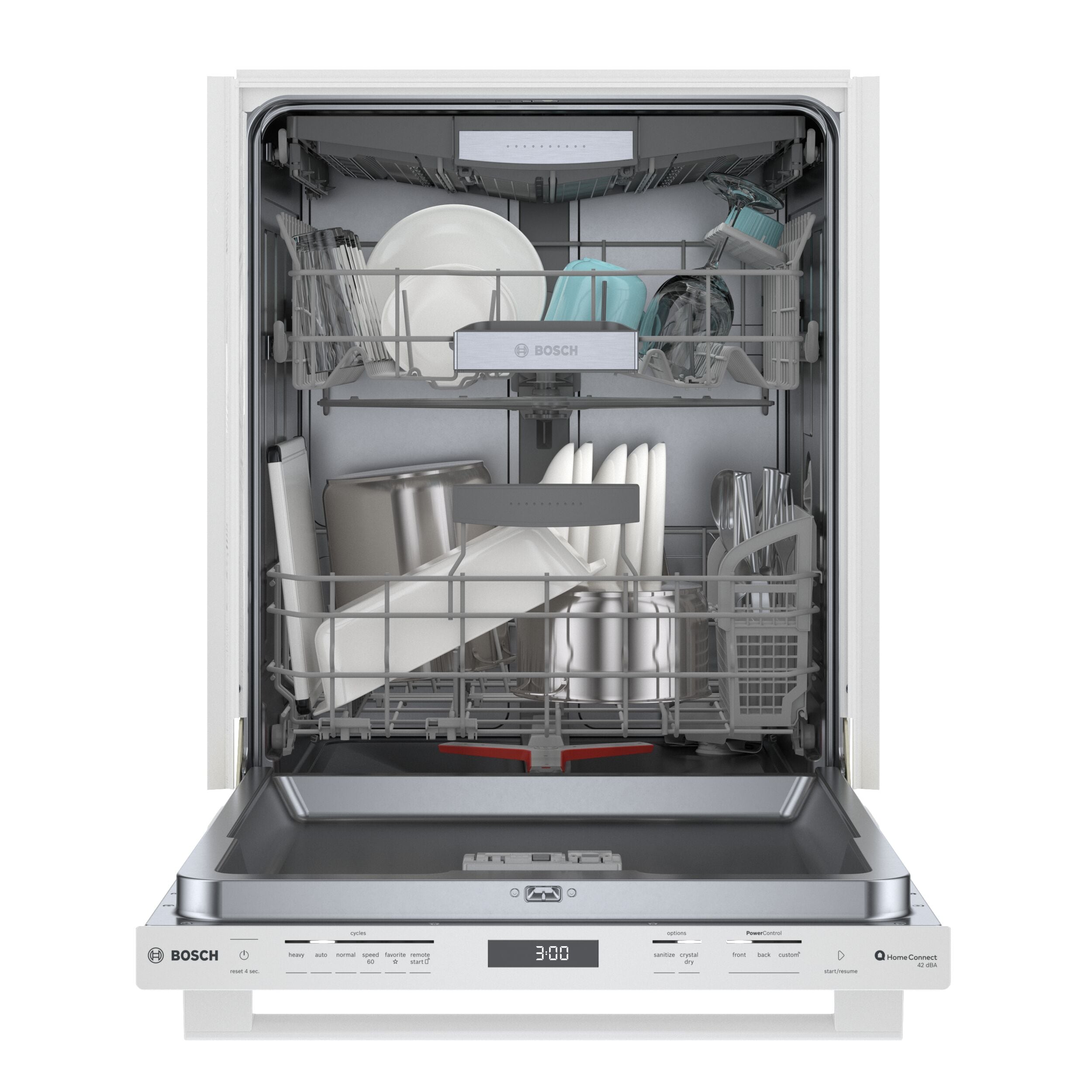 Bosch 800 Series 24in Top Control Smart BuiltIn Dishwasher With Third