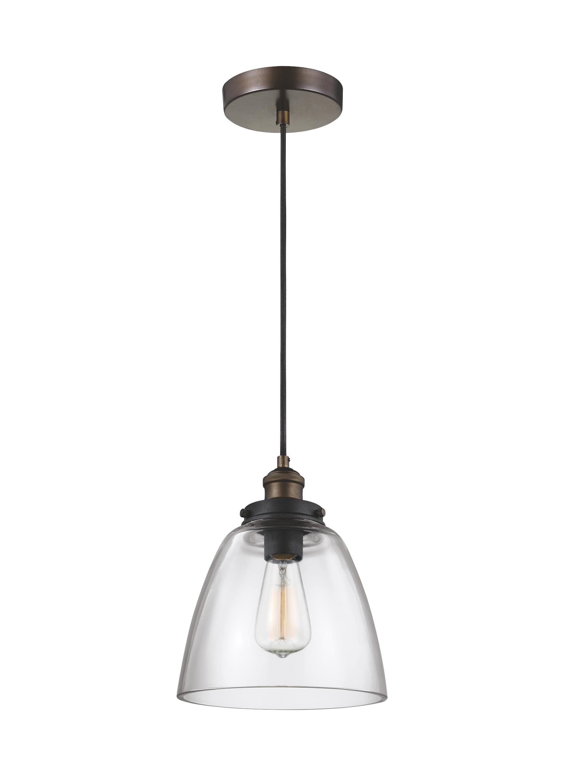 Generation Lighting Baskin Painted Aged Brass/Dark Weathered Zinc ...