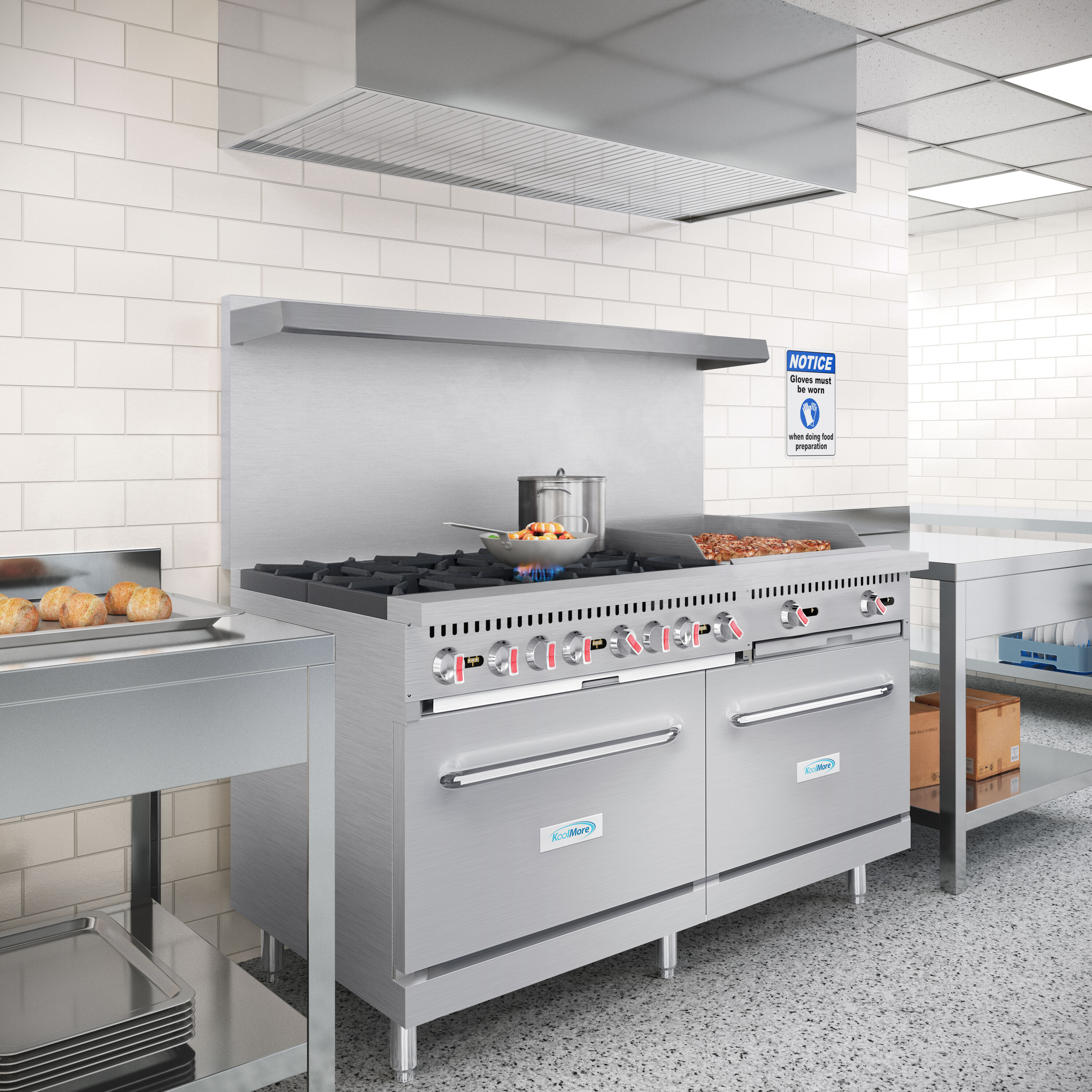 KoolMore LOW-KM-CRG60-LP Double-Oven-Gas-Ranges - View #5
