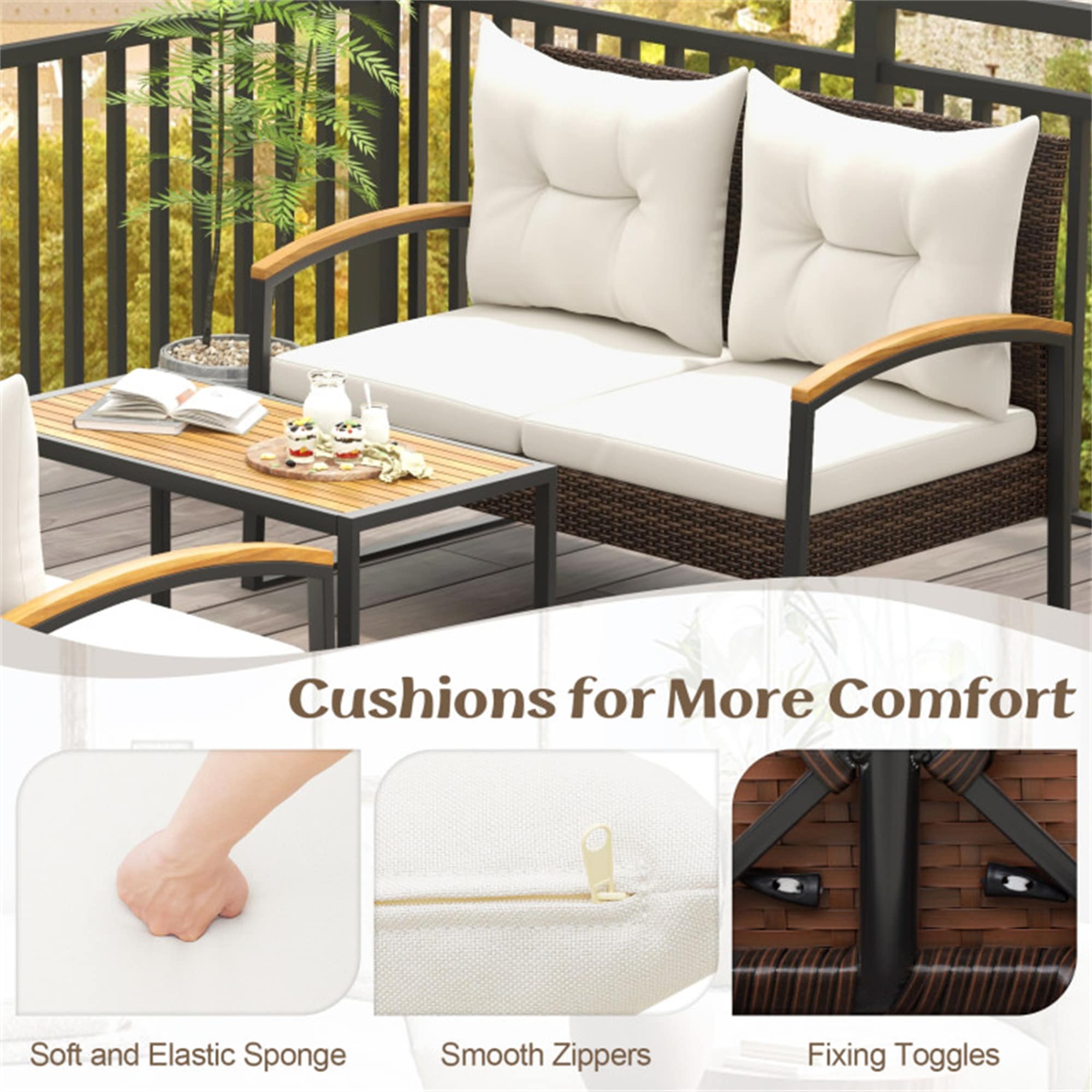 BABOOM BOM-2306WH+-CO Patio-Conversation-Sets - View #7