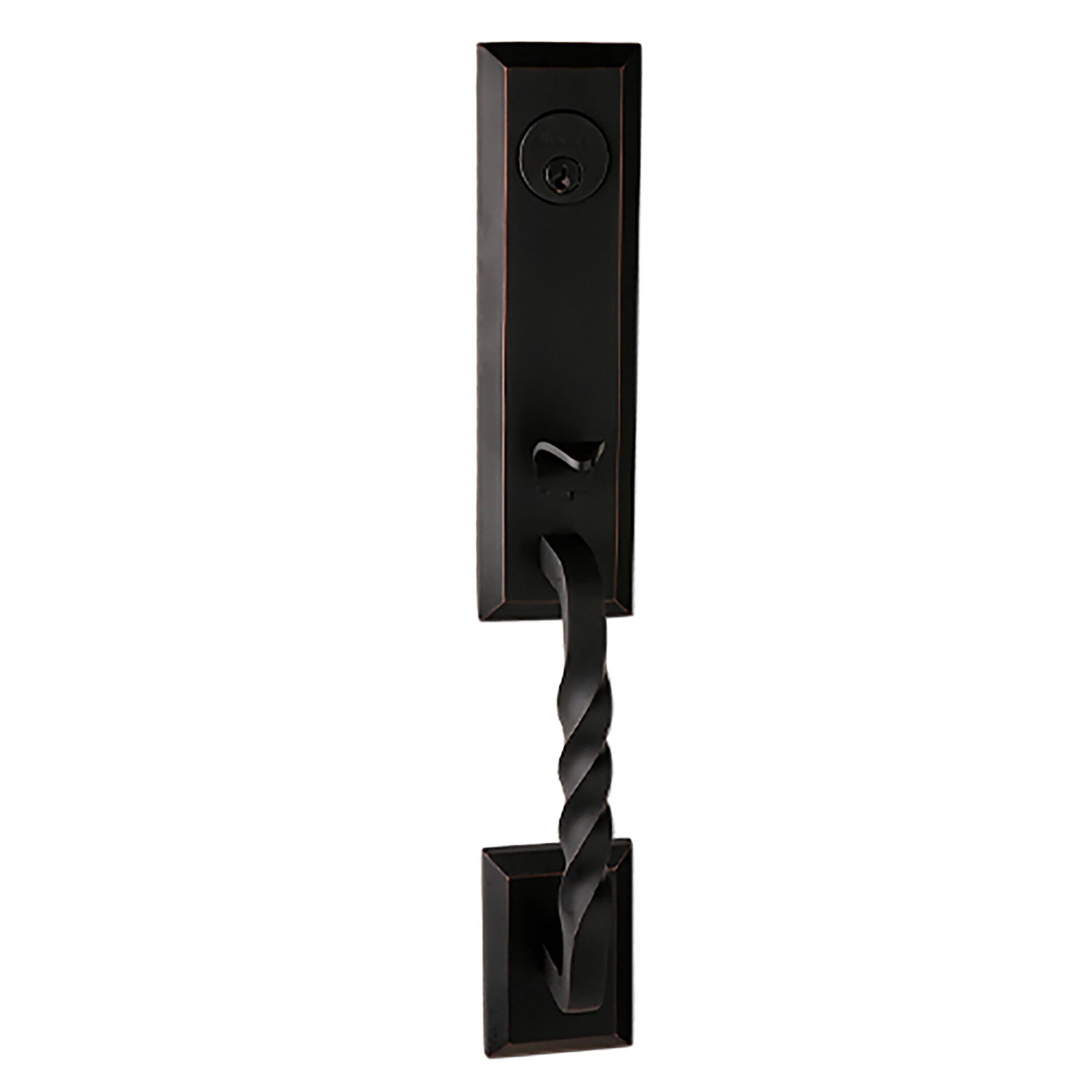 Delaney Hardware BV915002906R Oil Rubbed Bronze Exterior Single-cylinder deadbolt Keyed entry door knob Single pack