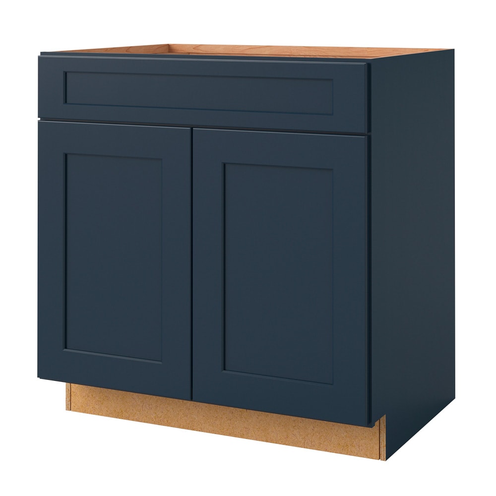 allen + roth Port 33-in W x 34.5-in H x 24-in D Navy 1-Drawer Base ...