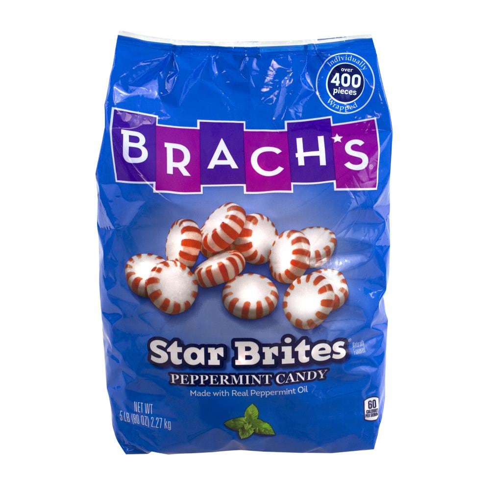 Brach's Peppermint Star Brites, 5 lb - Naturally Flavored Peppermint Candy,  Over 400 Individually Wrapped Mints in the Snacks & Candy department at