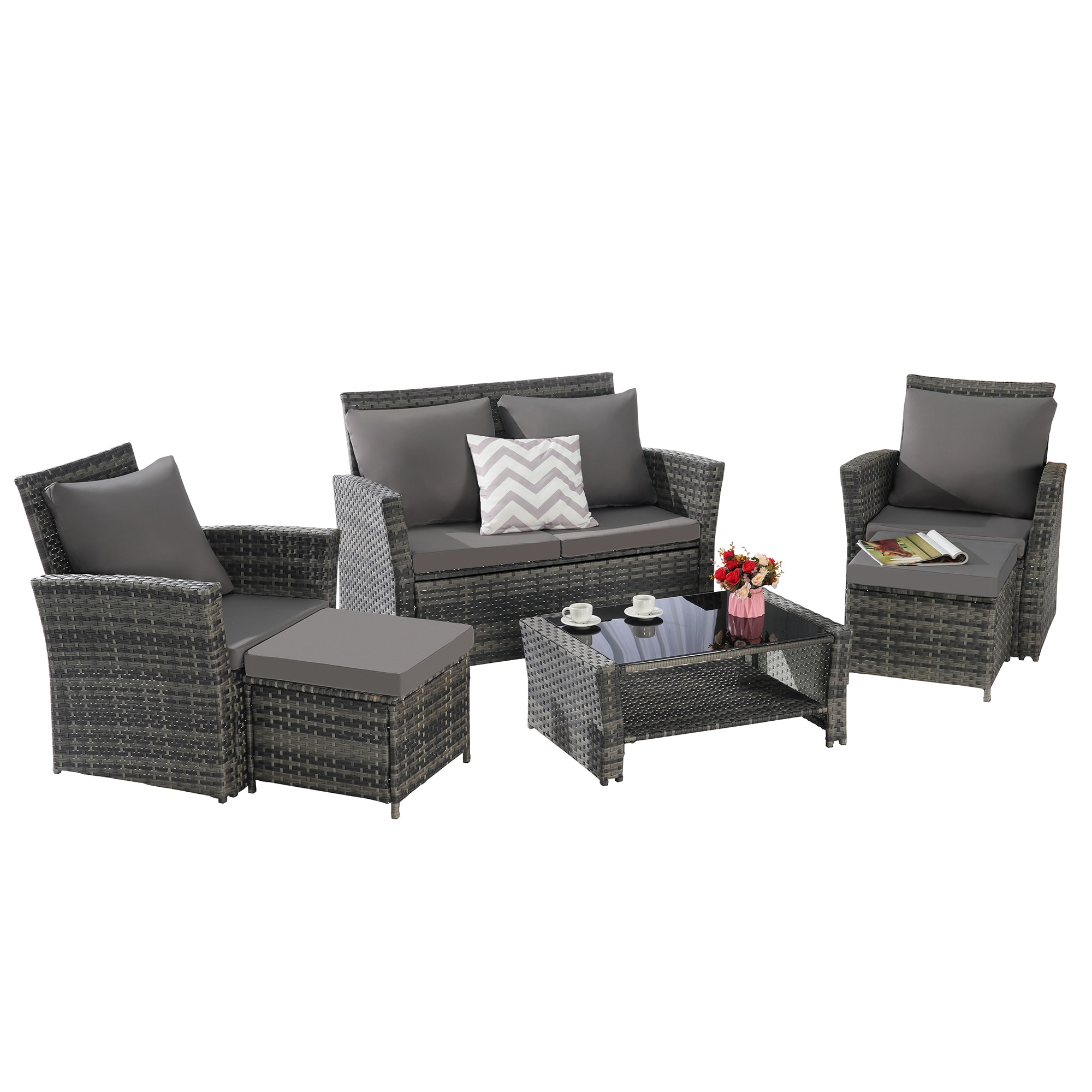 SINOFURN SYB670038DG Patio-Conversation-Sets - View #4