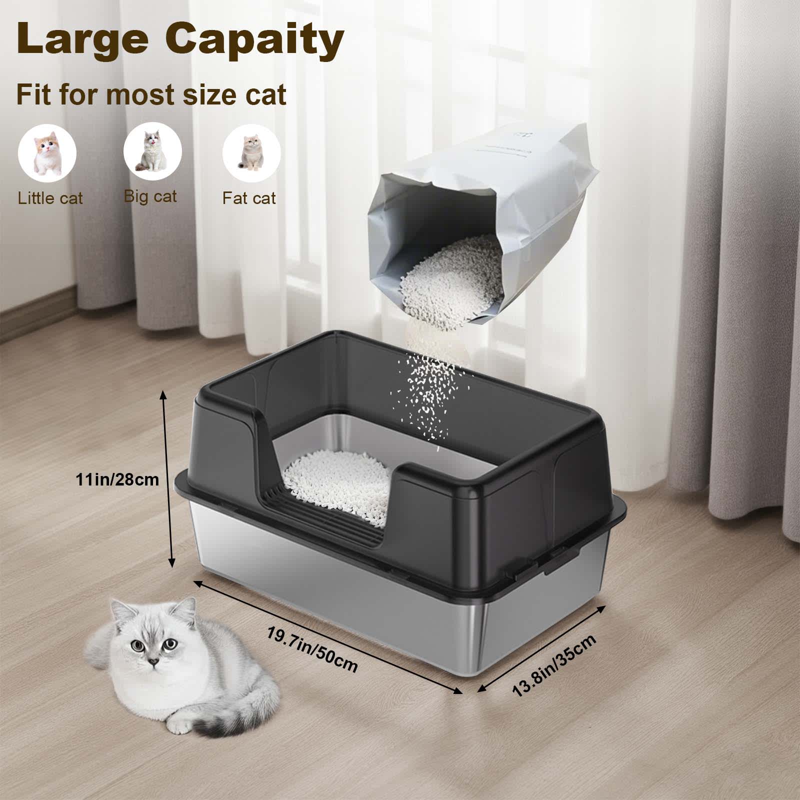 Qeetex NL-PPS-335C4DKN Cat-Litter-Box - View #2