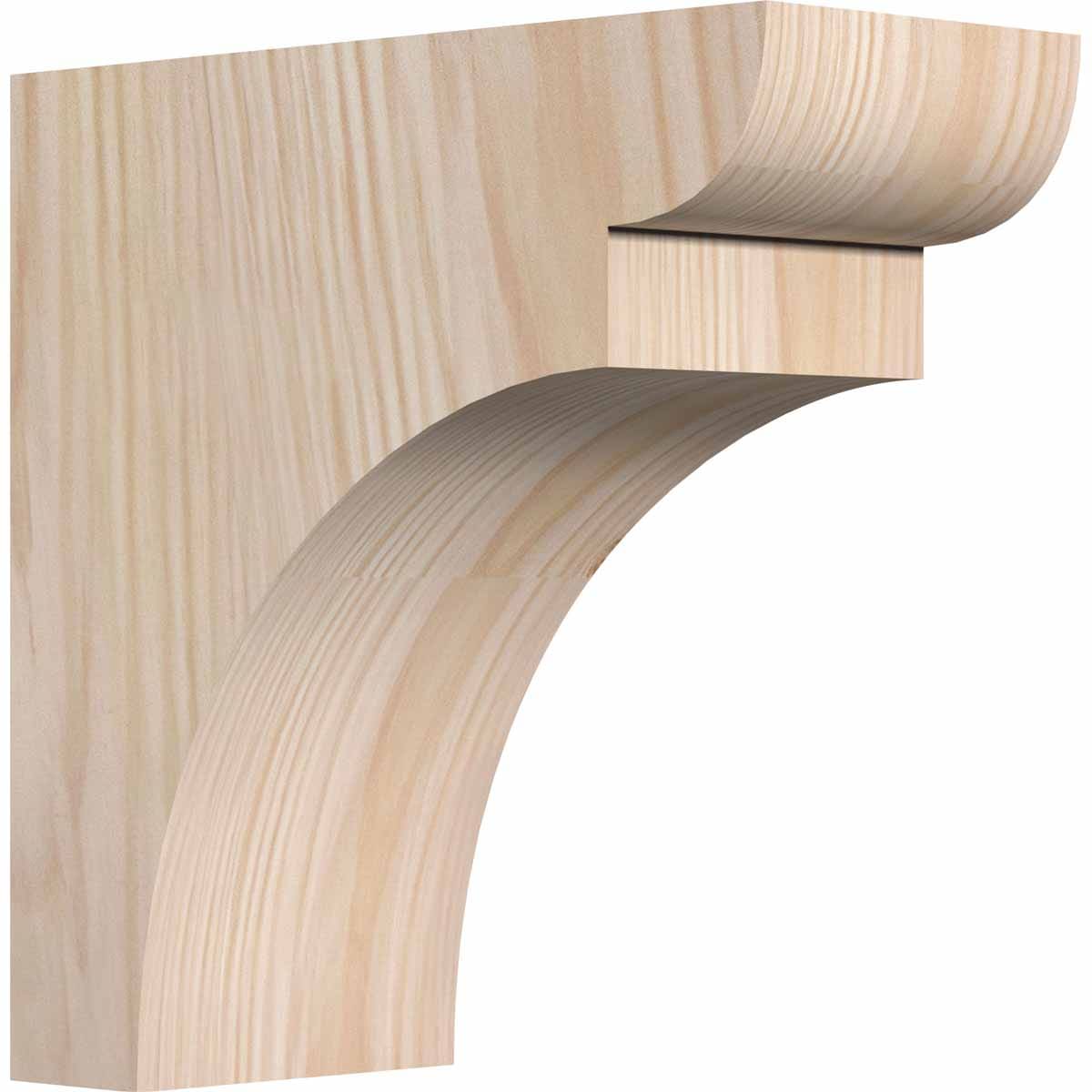 Ekena Millwork COR04X08X08YOR00SDF 3.5-in x 8-in x 8-in Yorktown Unfinished Douglas fir Wood Paintable/Stainable Corbel