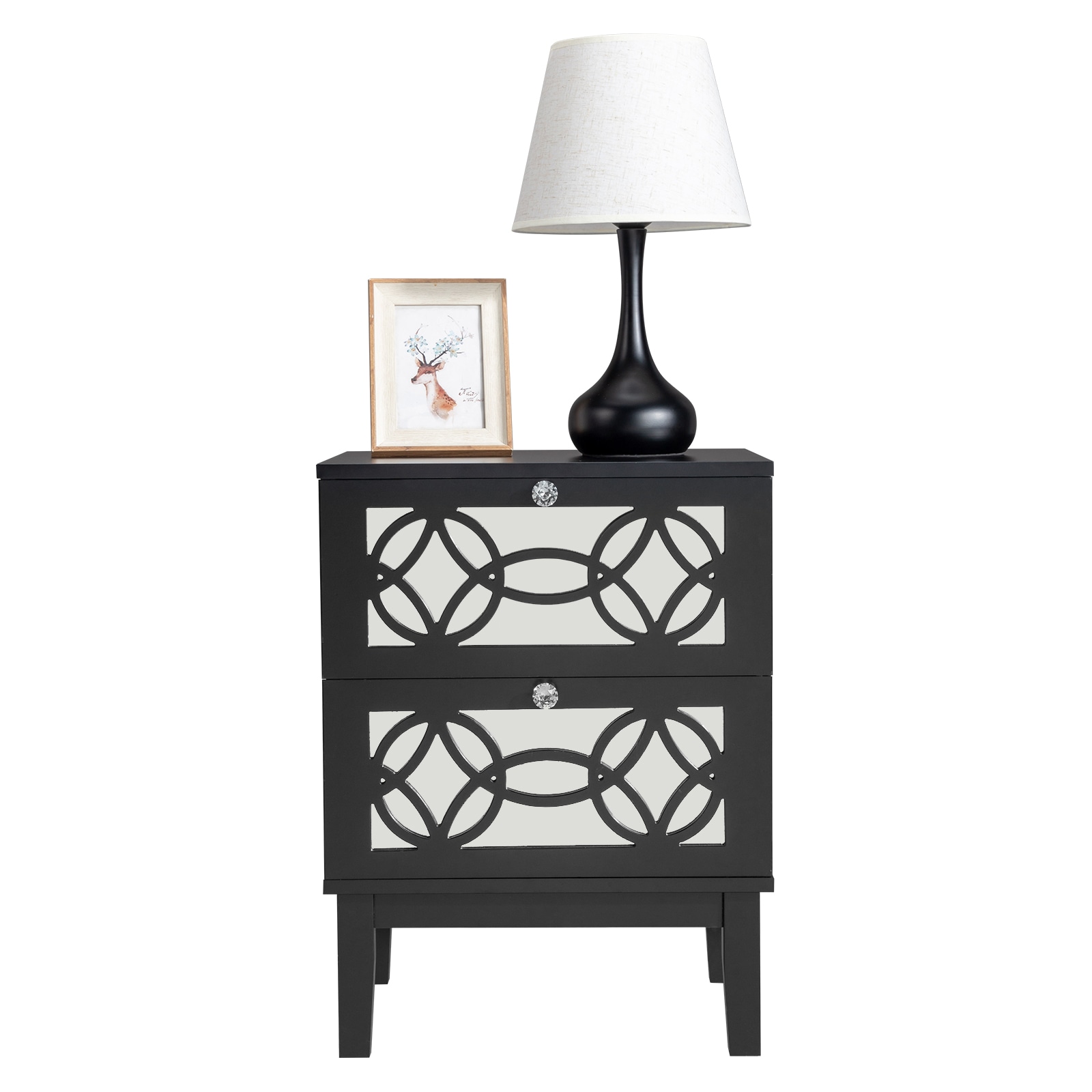 Winado Black Nightstand in the Nightstands department at Lowes.com