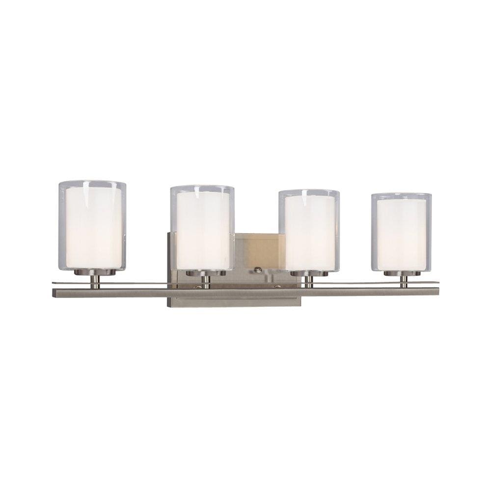Galaxy Lighting 718714BN Bradley 25.375-in 4 -Light Brushed Nickel Modern/contemporary Vanity light