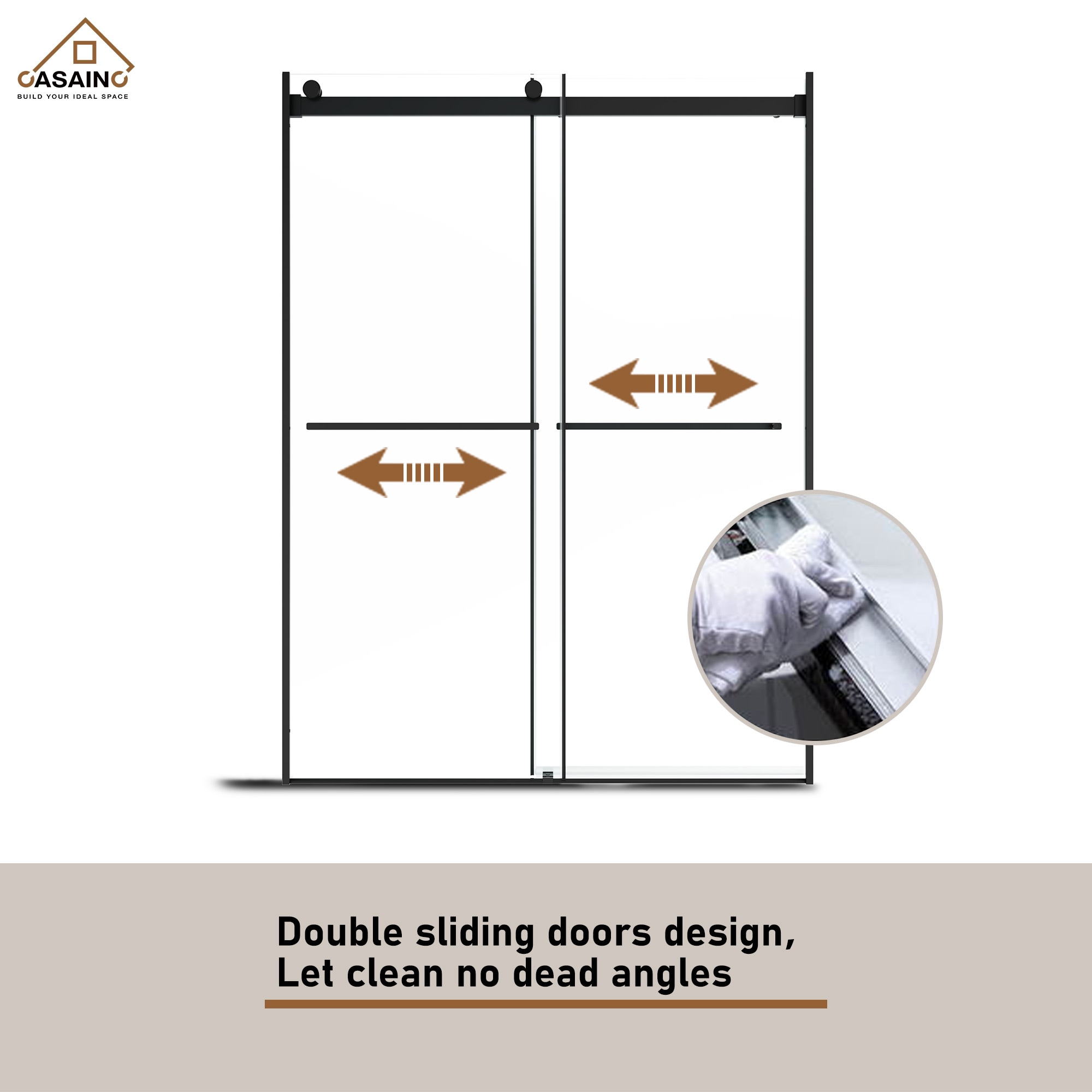 CASAINC SL-TL-C76 Shower-Doors - View #3