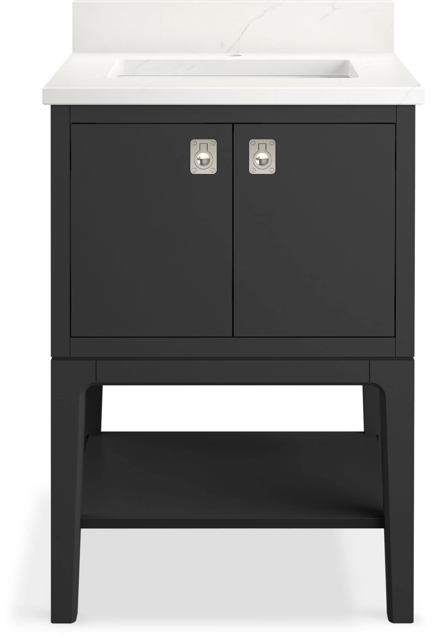 Ferrous Grey 24" Bathroom Vanity with Quartz Top
