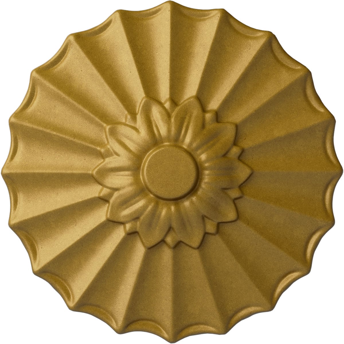 Ekena Millwork CM09SHPGS Shakuras 9-in W x 9-in L Painted Pharaohs Gold Polyurethane Whole Ceiling Medallion