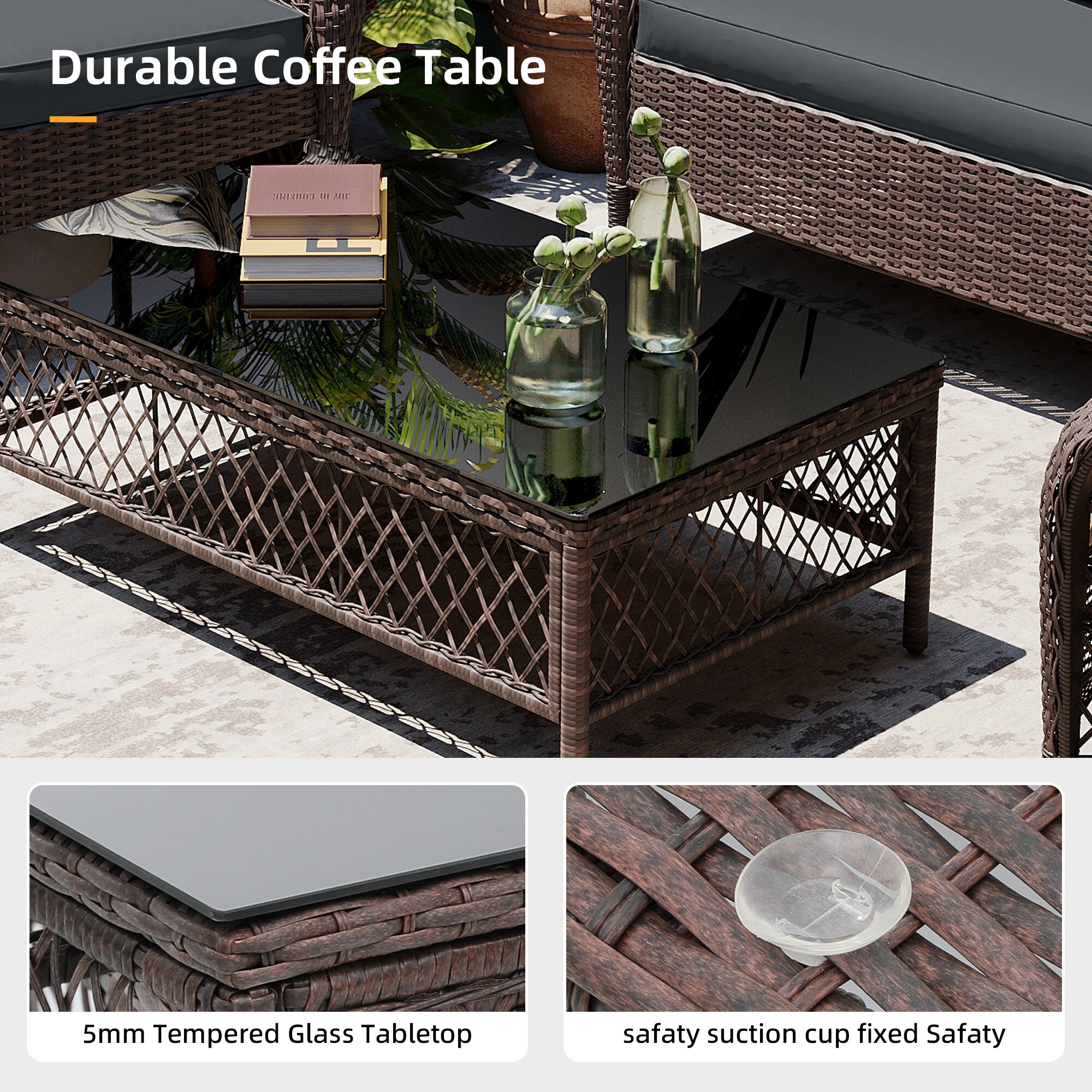 Patio Watcher LH6-B-DGRAY Patio-Conversation-Sets - View #7