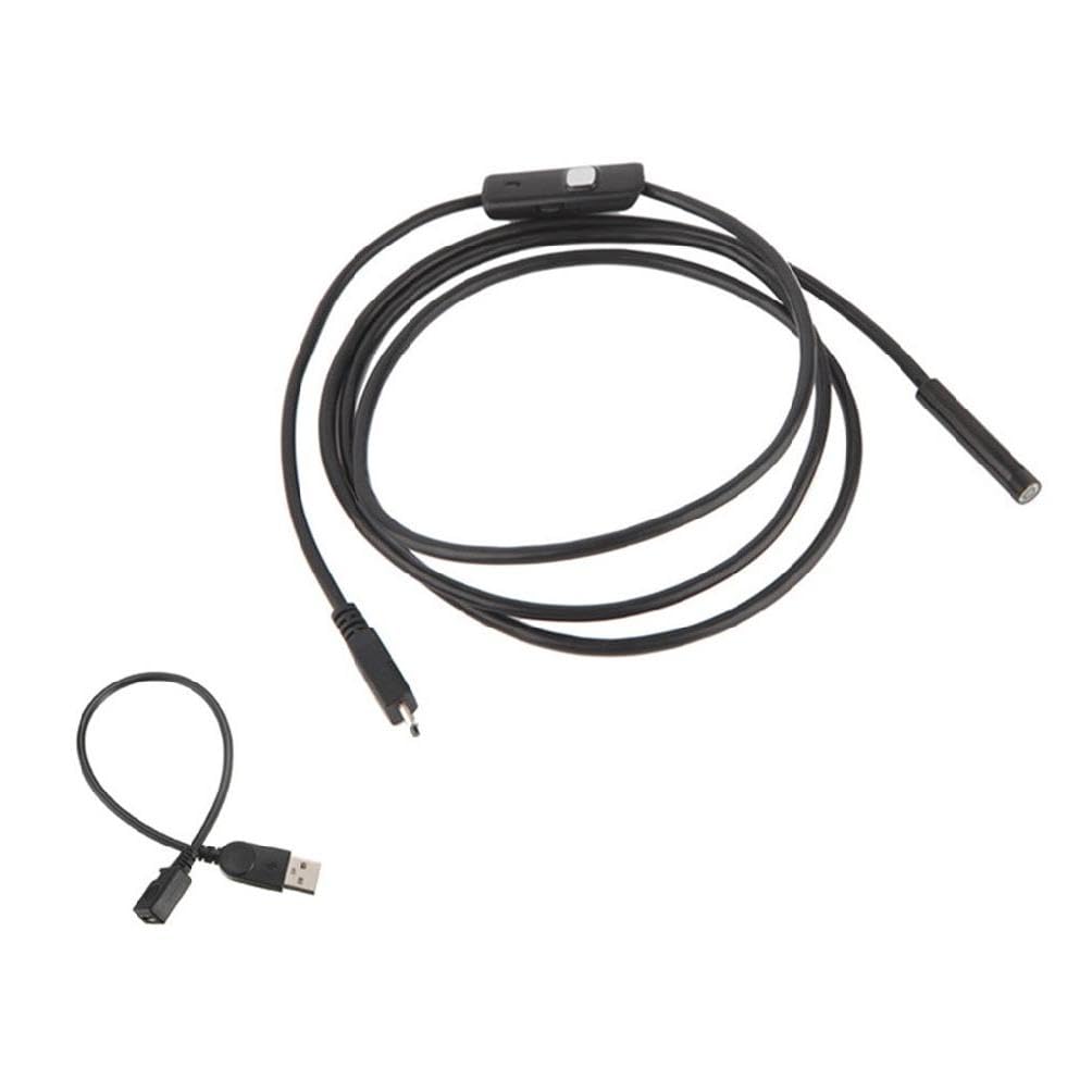 Etokfoks Waterproof USB Endoscope Camera with 7mm Lens and 6 LED Lights for Phones and PC Side Mirror Magnet Hook 1 Pack #LETLO6Z2M
