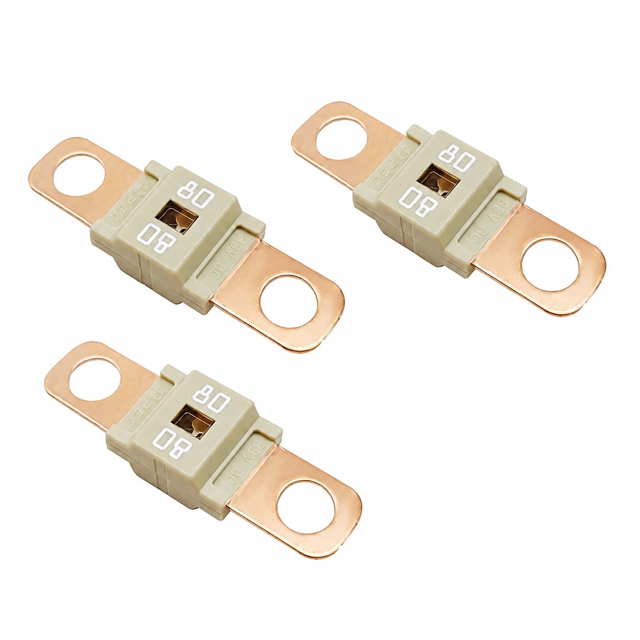CYIKE  3PCS AMI Midi Fuse 80 Amp High Current Bolt On Universal for Cars Trucks Construction Vehicles Agricultural Machinery Caravans Passenger
