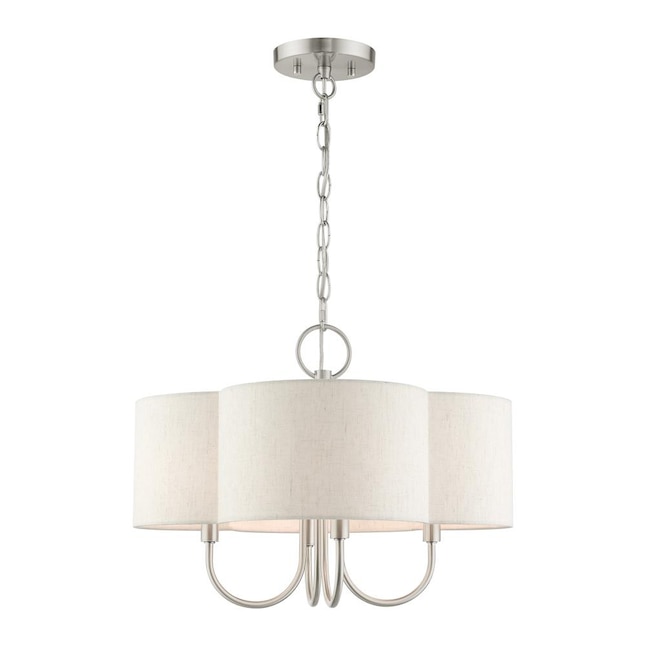 Livex Lighting Solstice 4 Light Brushed, Country French Chandelier Shades