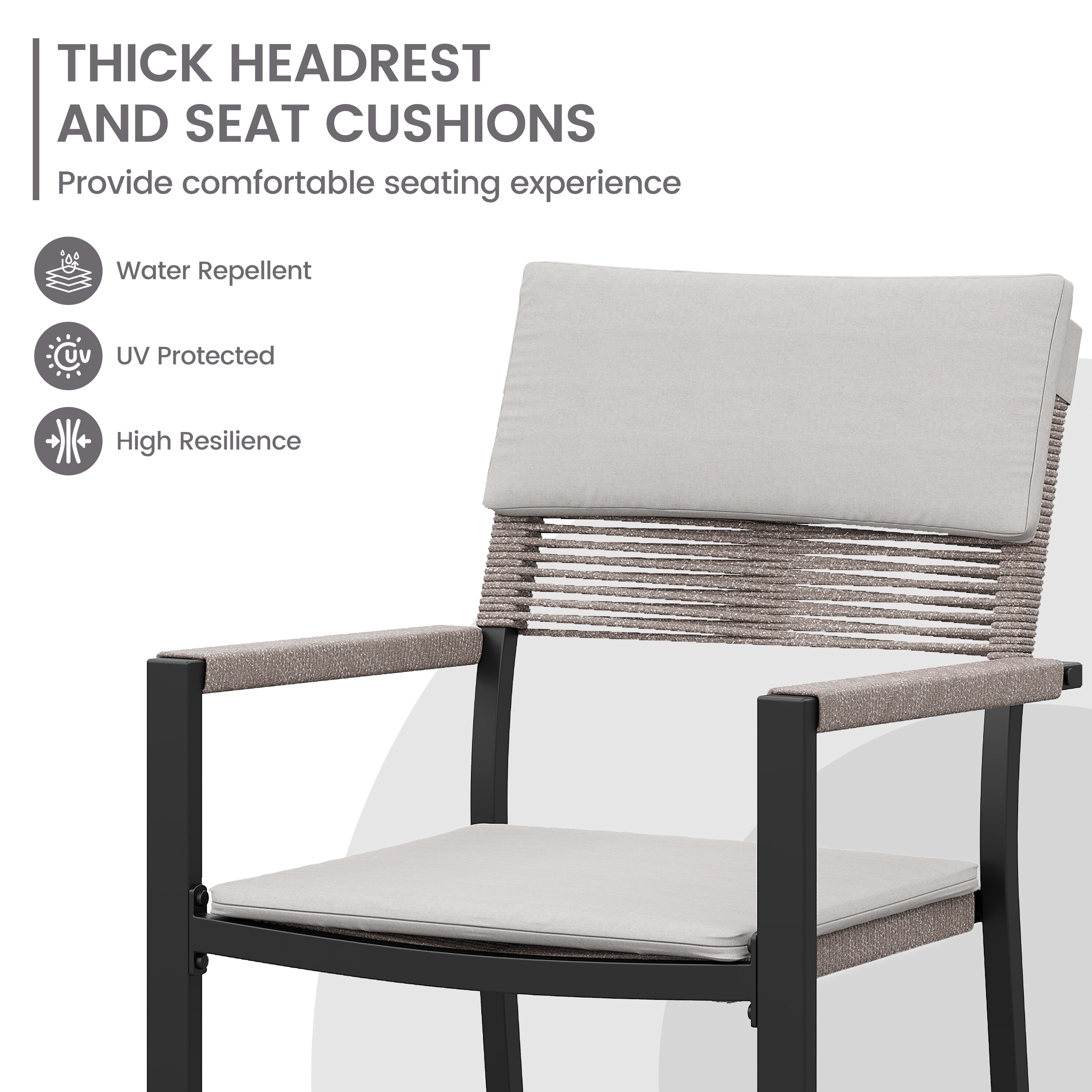 AURA OUTDOOR ID001-BR Patio-Dining-Sets - View #7