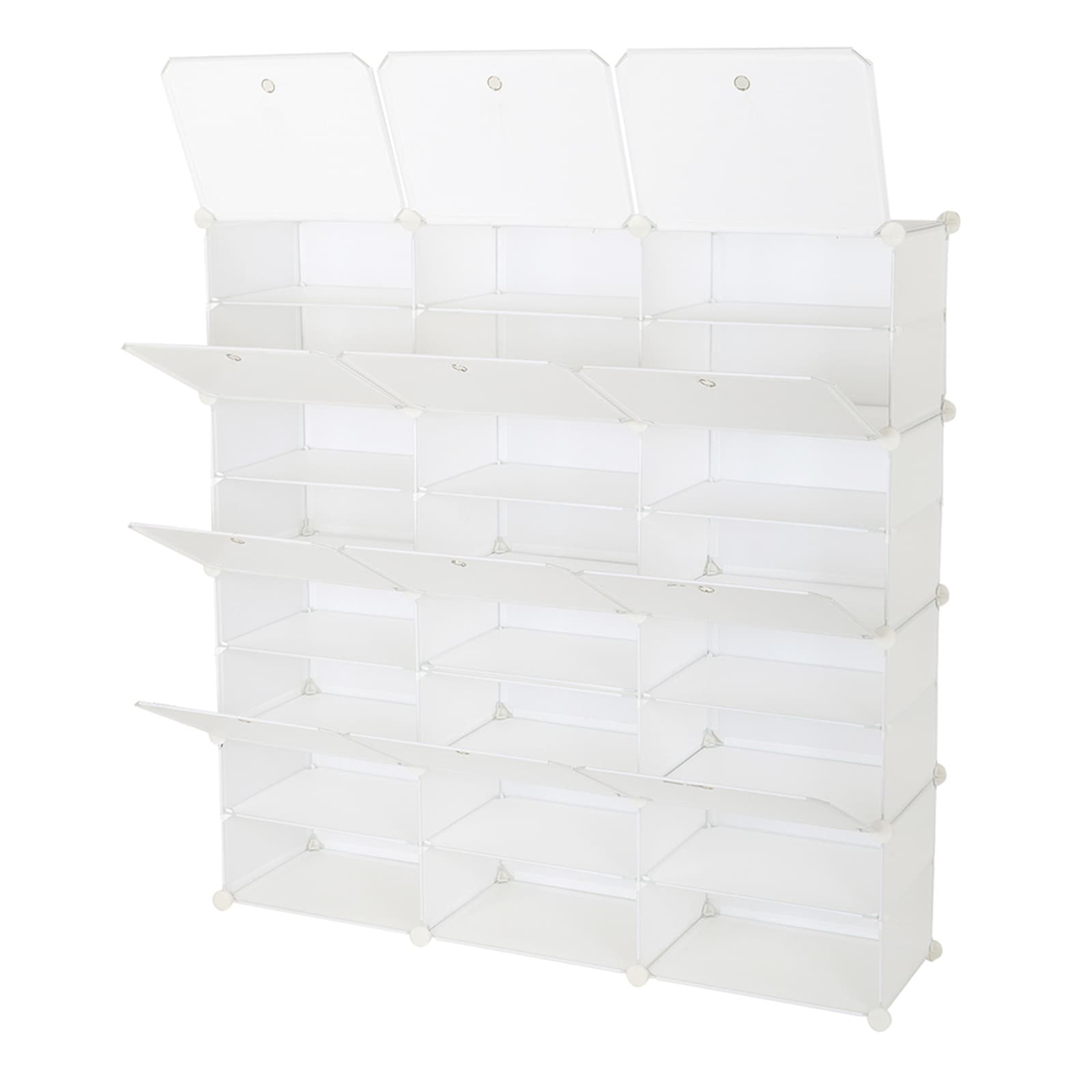 Crestlive Products 24 Pair White Plastic Shoe Case | CL-SB001WHT-24