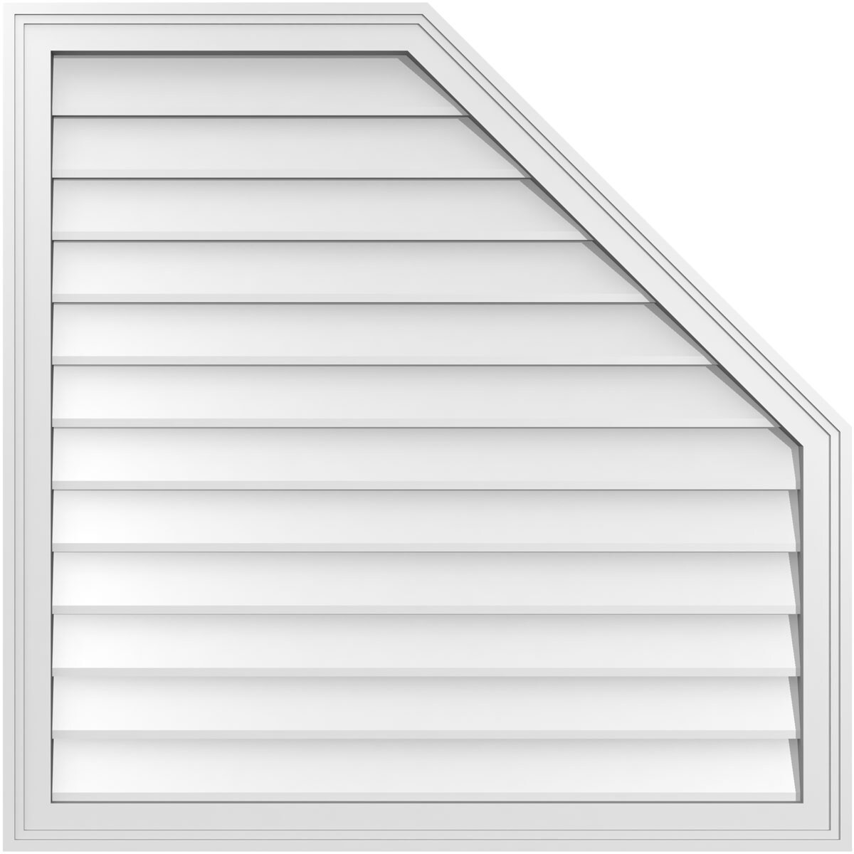 Ekena Millwork GVPOR36X3602SN 36-Inches x 36-Inches Off-white Octagon PVC Gable Louver Vent