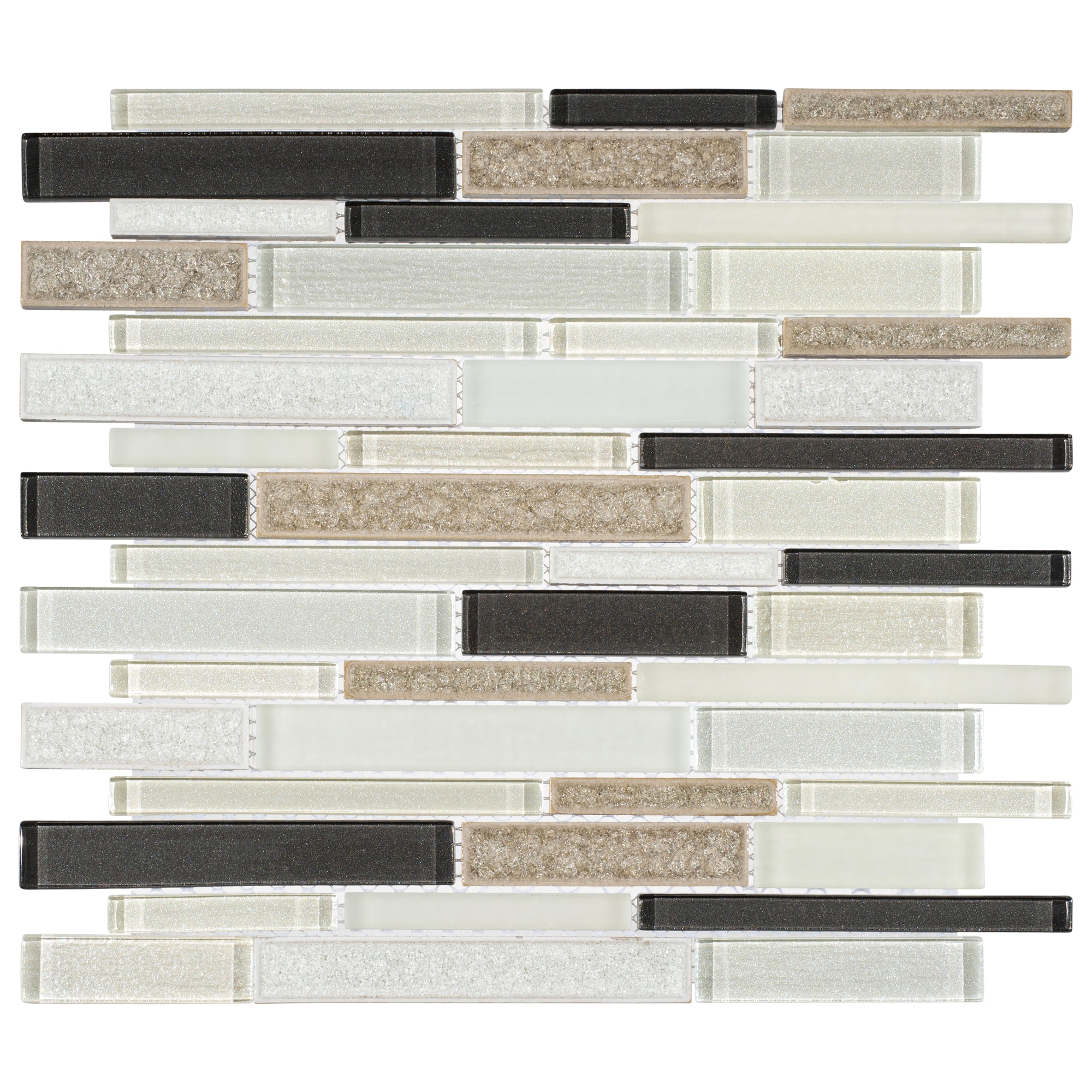 Andova Tiles ANDREI530 REIGN Scots 12-in x 13-in Matte Glass Brick Look Mosaic Floor and Wall Tile (1.13-sq. ft/ Piece)