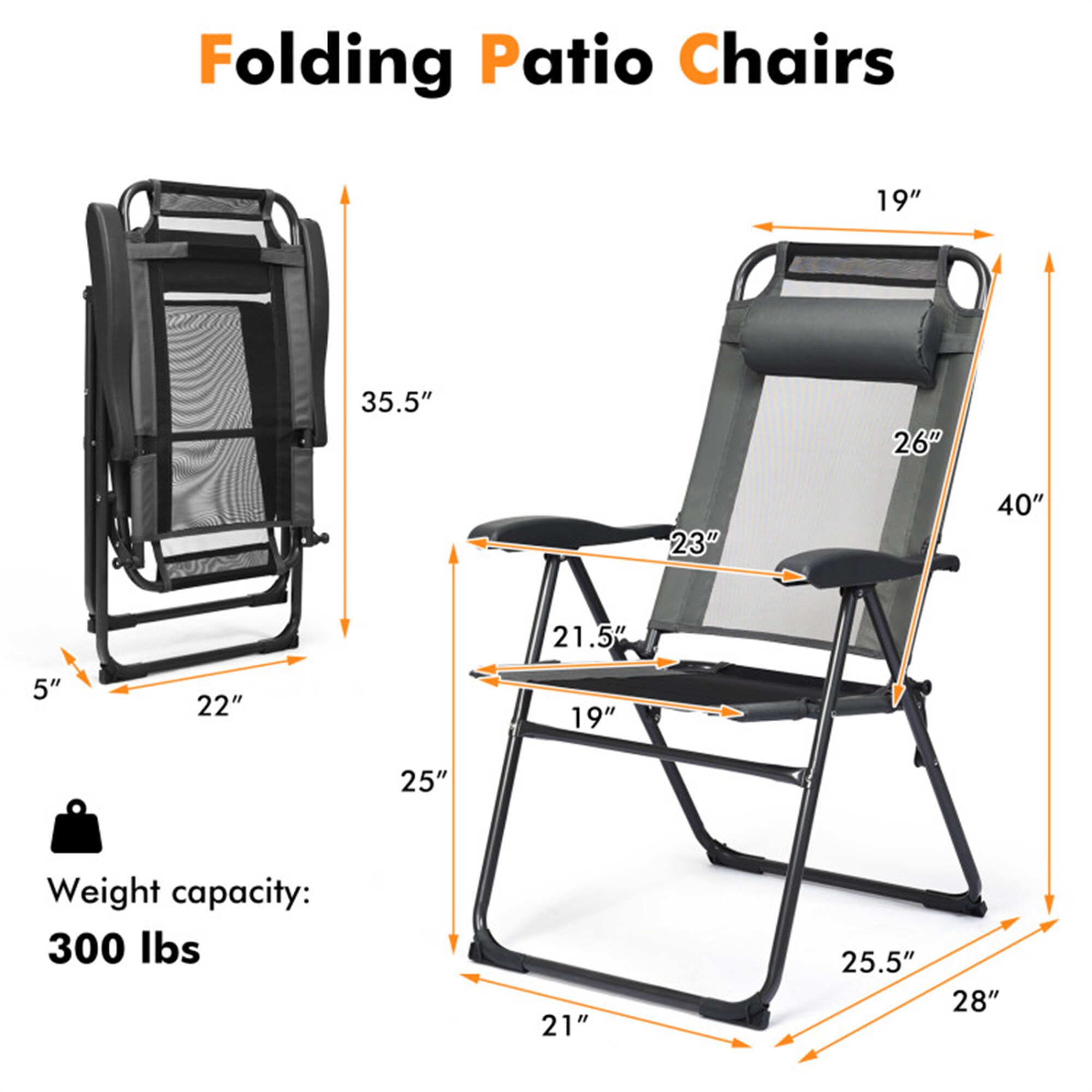 BABOOM BOM-018GR-2-CO Beach-Camping-Chairs - View #5