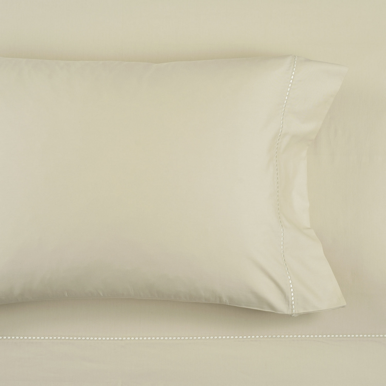 Neutral Queen Cotton Embroidered 6-Piece Sheet Set
