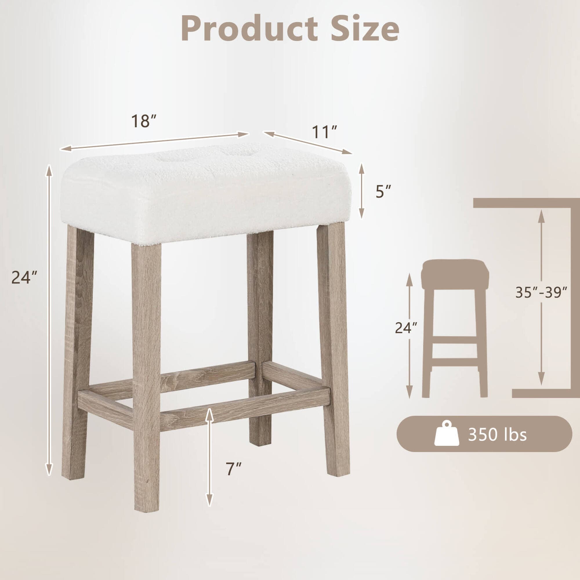 Costway HCST04588 stools - View #2