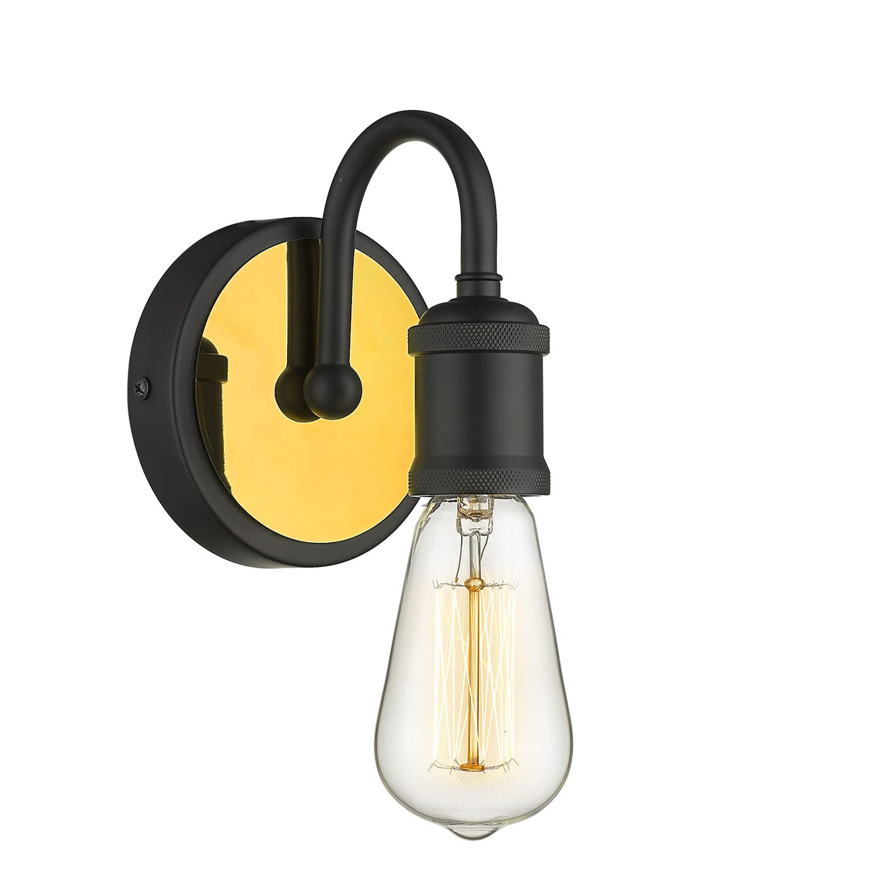 LTMATE LSJE259B BK+BG JAZAVA 4.8-in 1 -Light Matte Black Modern/contemporary Vanity light