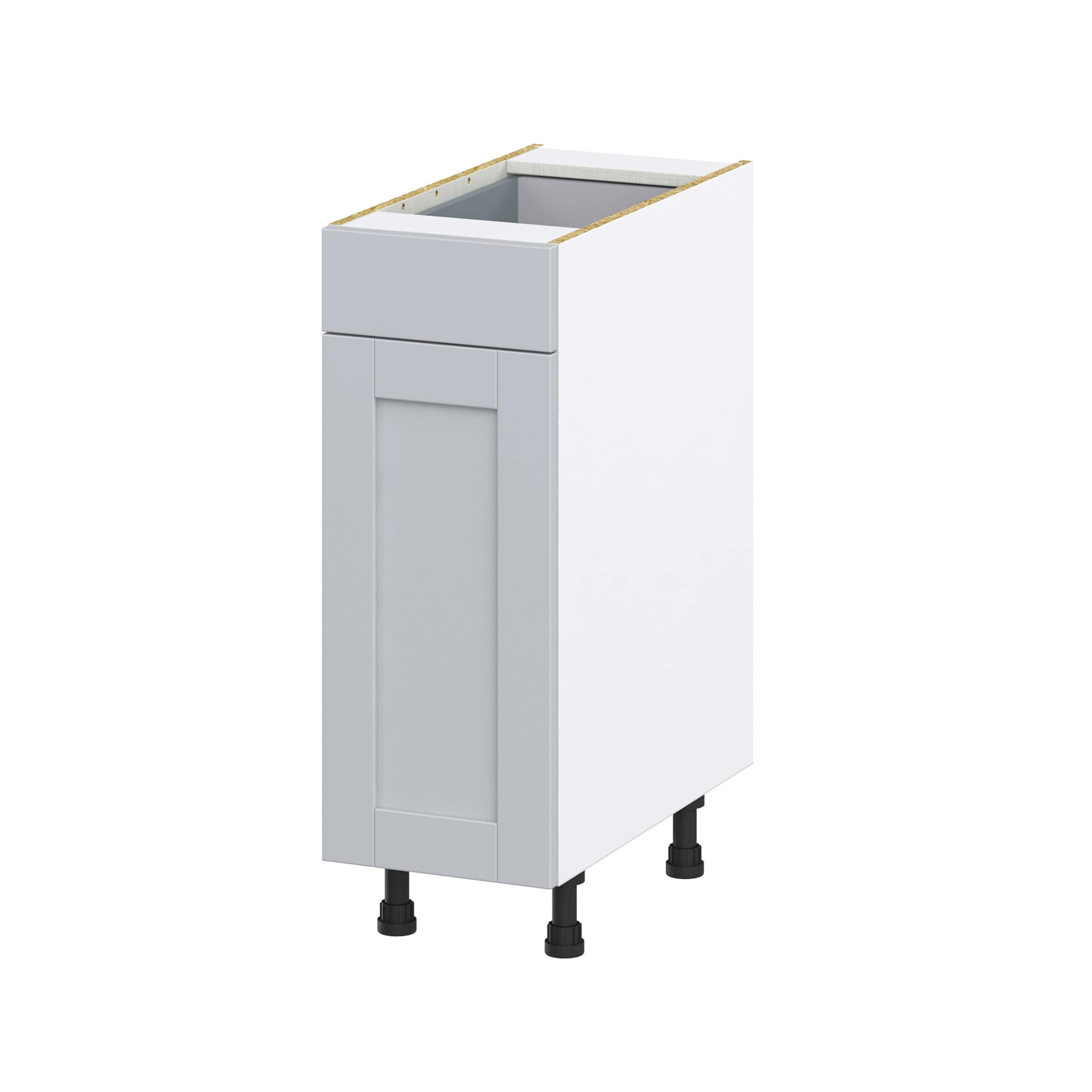 Hugo&Borg DSB12(L/R)-CH Charlesberg 12-in W x 34.5-in H x 24-in D Light Gray Base Fully assembled Cabinet (Recessed Panel Shaker)