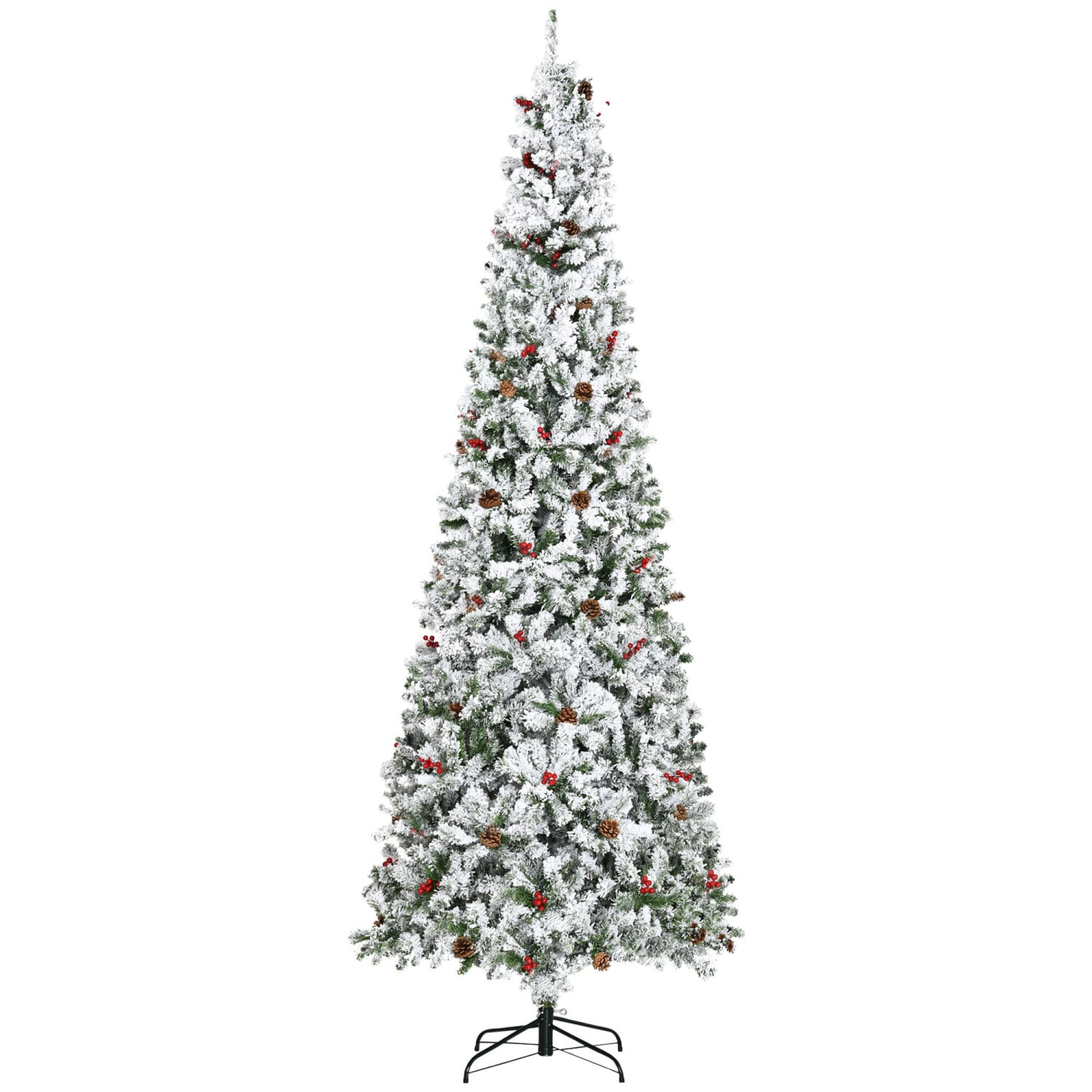 Streamdale Furniture Streamdale 9 Foot Snow Flocked Pencil Christmas ...