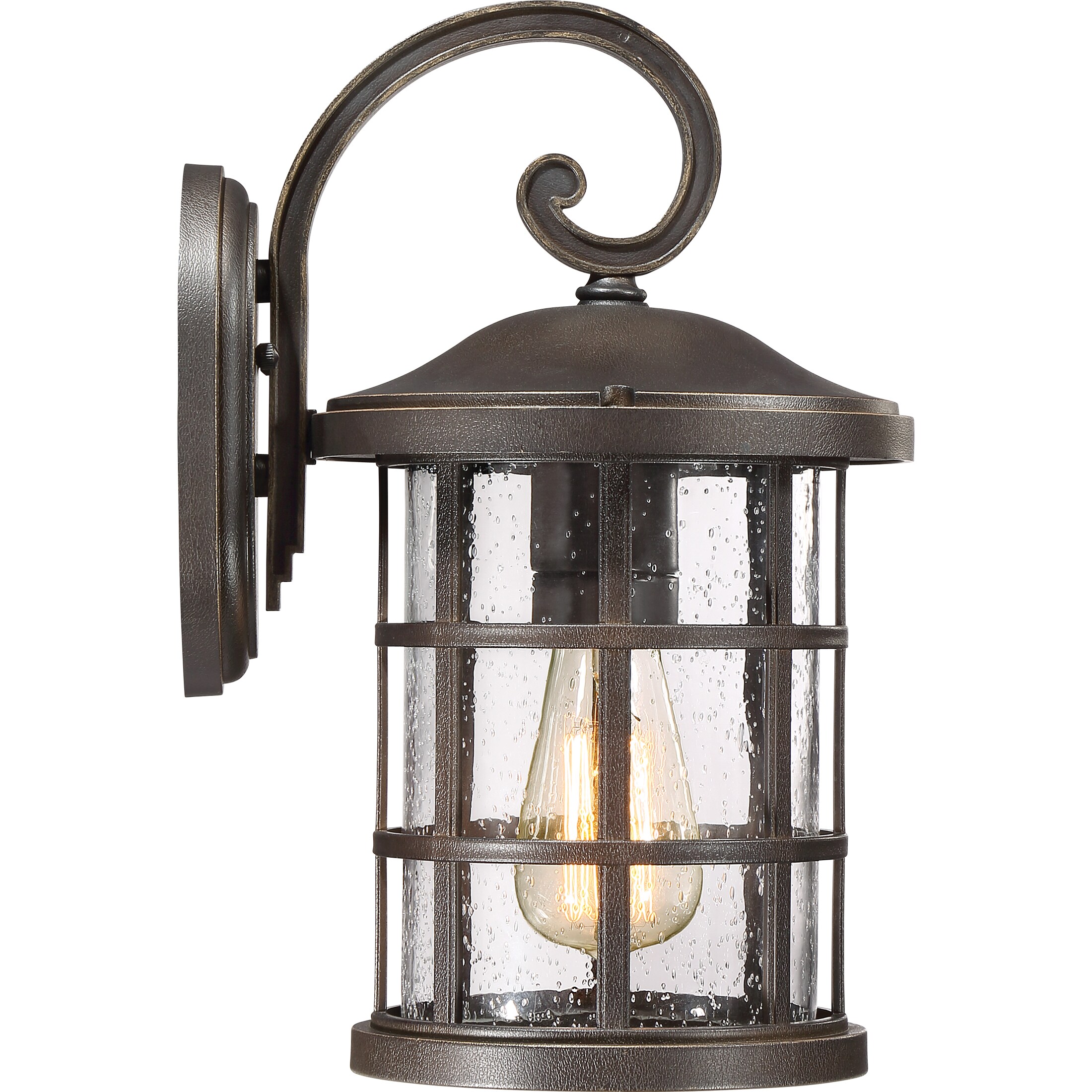 Quoizel Crusade 1-Light 14-in H Bronze Outdoor Wall Light in the ...