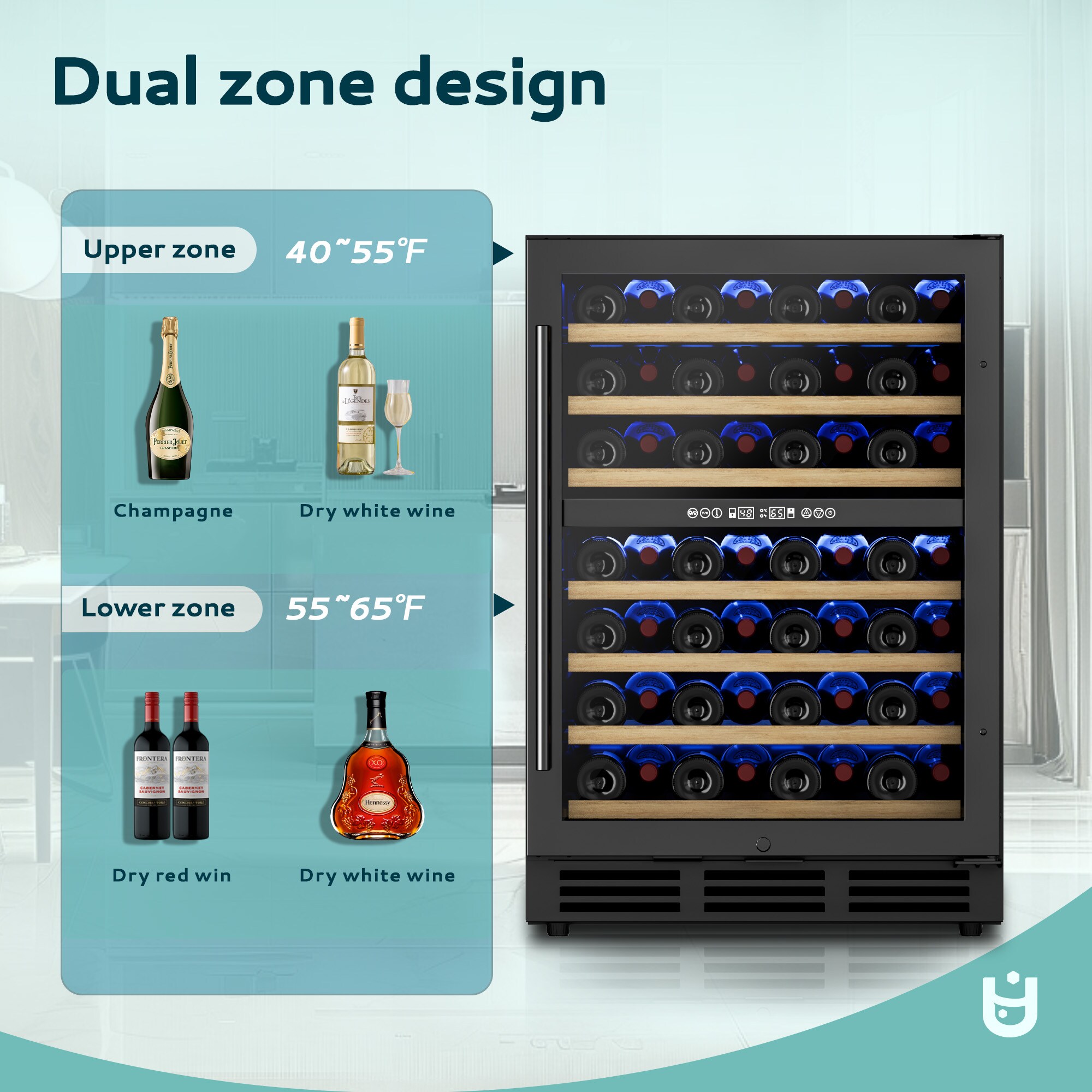 Euhomy FWC006-24BL-S-LS Wine-Chillers - View #2