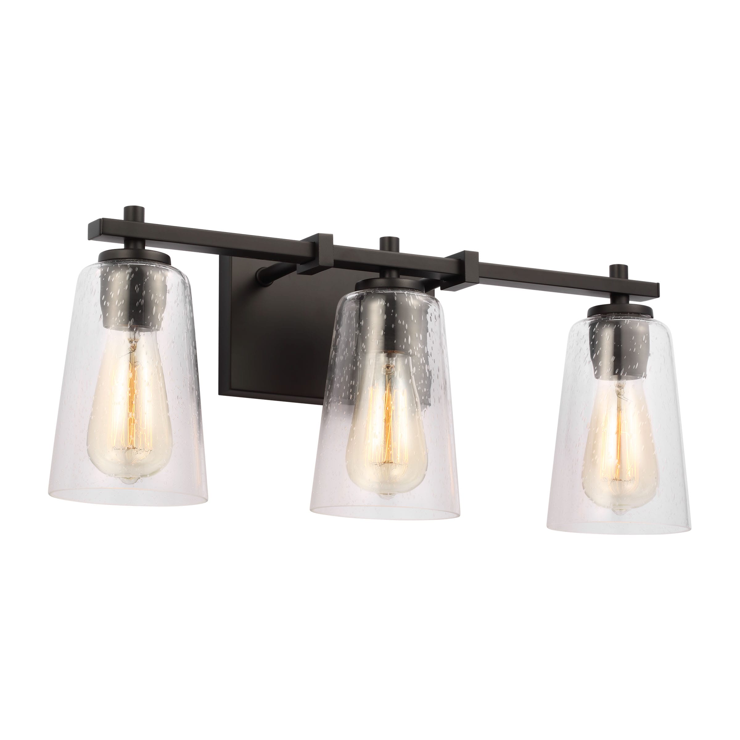Generation Lighting VS24303MBK Mercer 21.5-in 3 -Light Black Traditional Vanity light