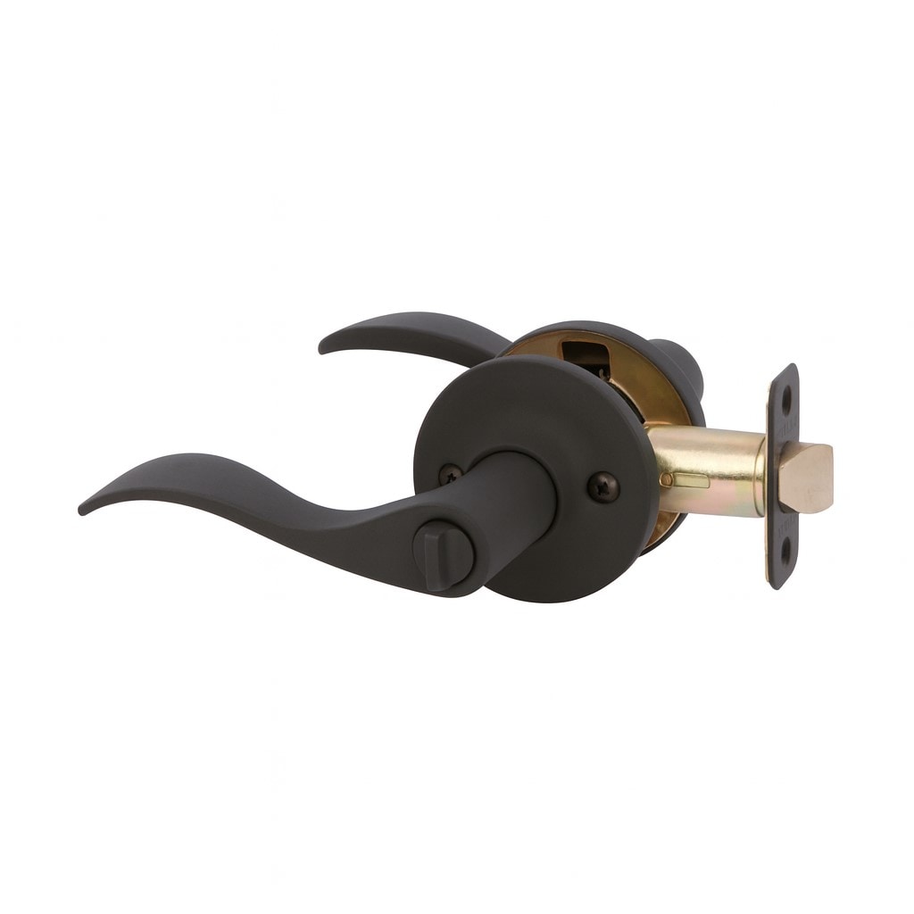 Delaney Hardware BN5024R Bennett Black Interior or Exterior Bed/Bath Privacy Door Handle