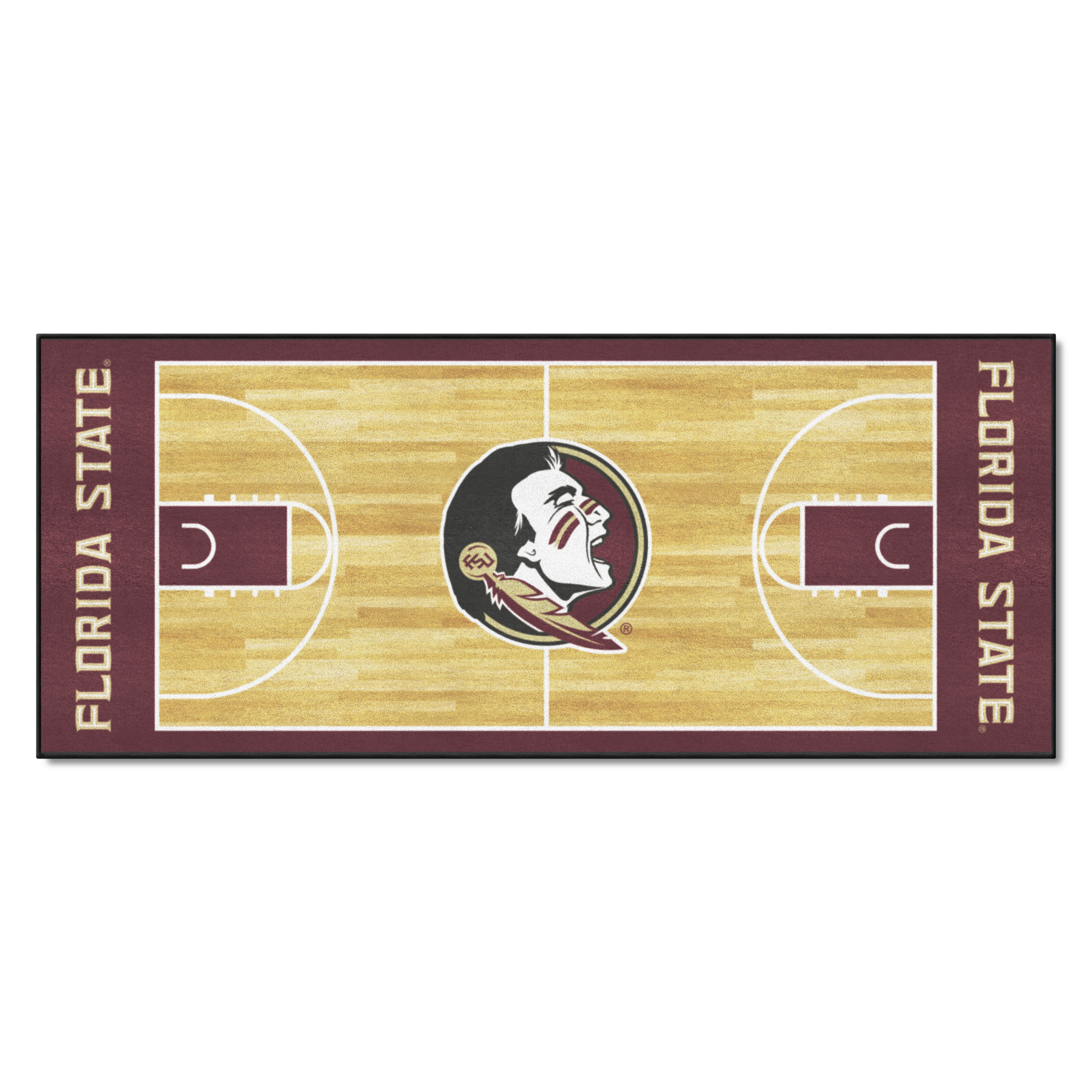 FANMATS 24375 NCAA Court Runner 2 x 6 (ft) Tufted Nylon Garnet Rectangular Indoor Runner rug